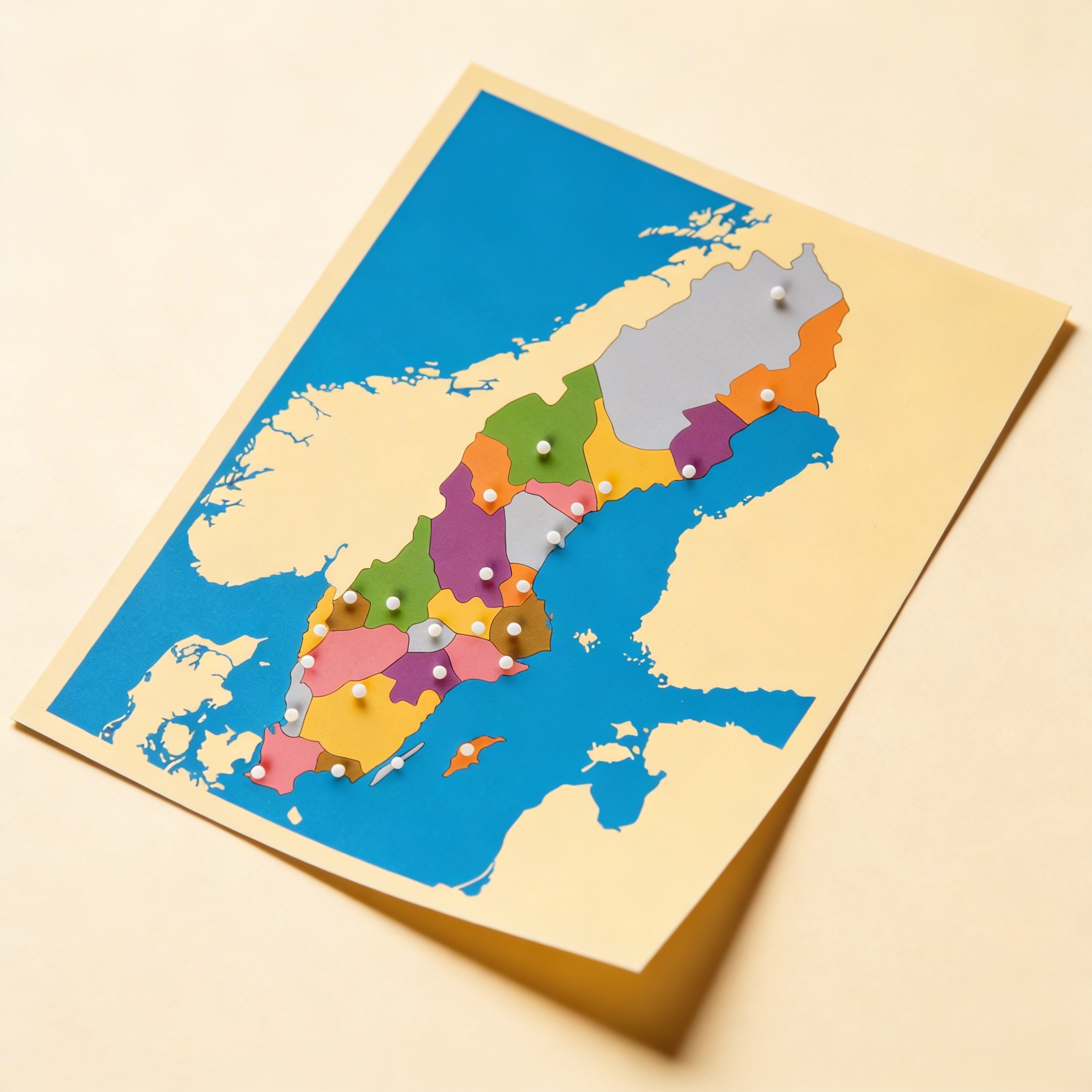 Puzzle mapa: Švédsko
