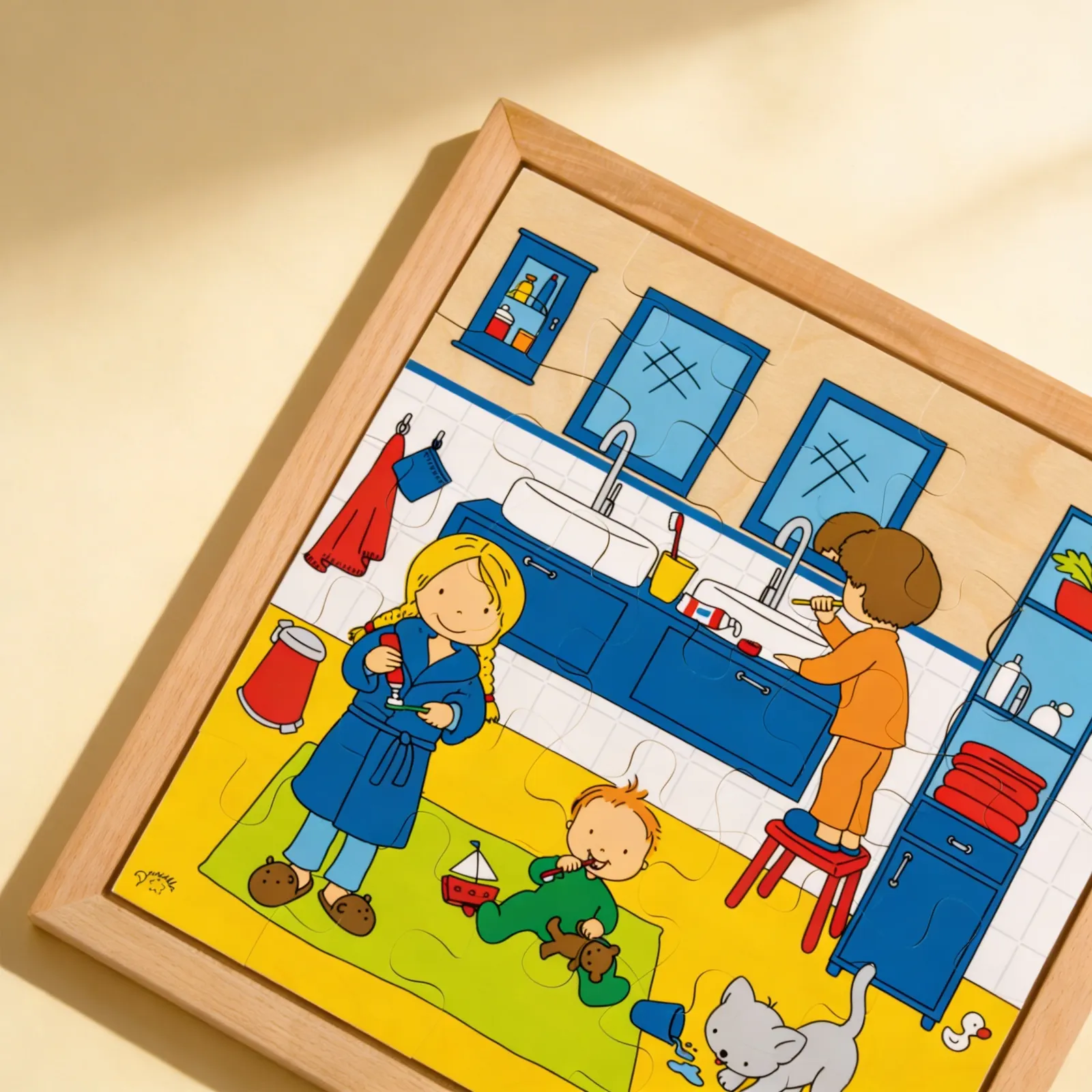 Tooth Brushing Puzzle: 25-Piece Hygiene Education Jigsaw: Side view