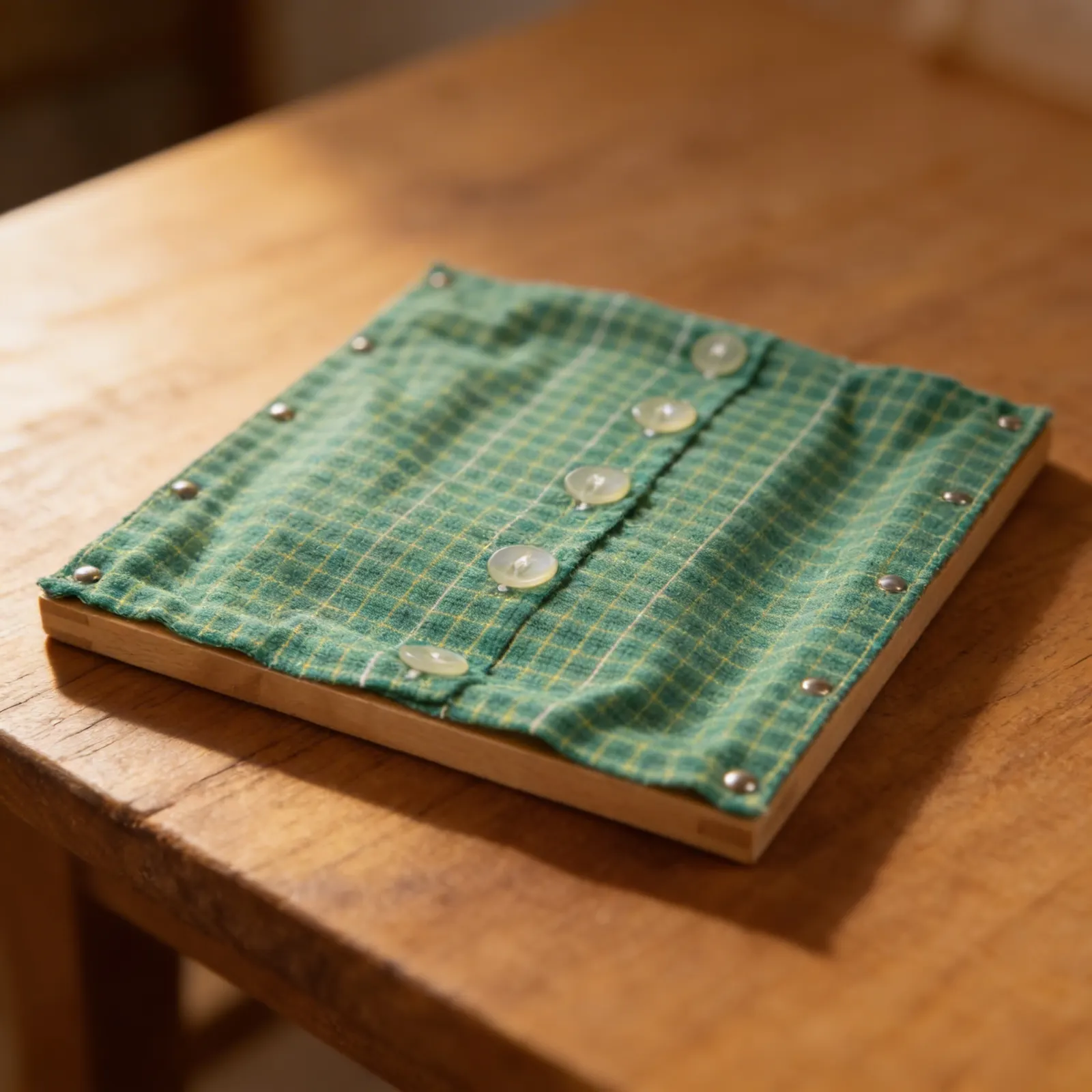 Buttoning Frame: Large Buttons for Beginning Fine Motor Skills: Detail view