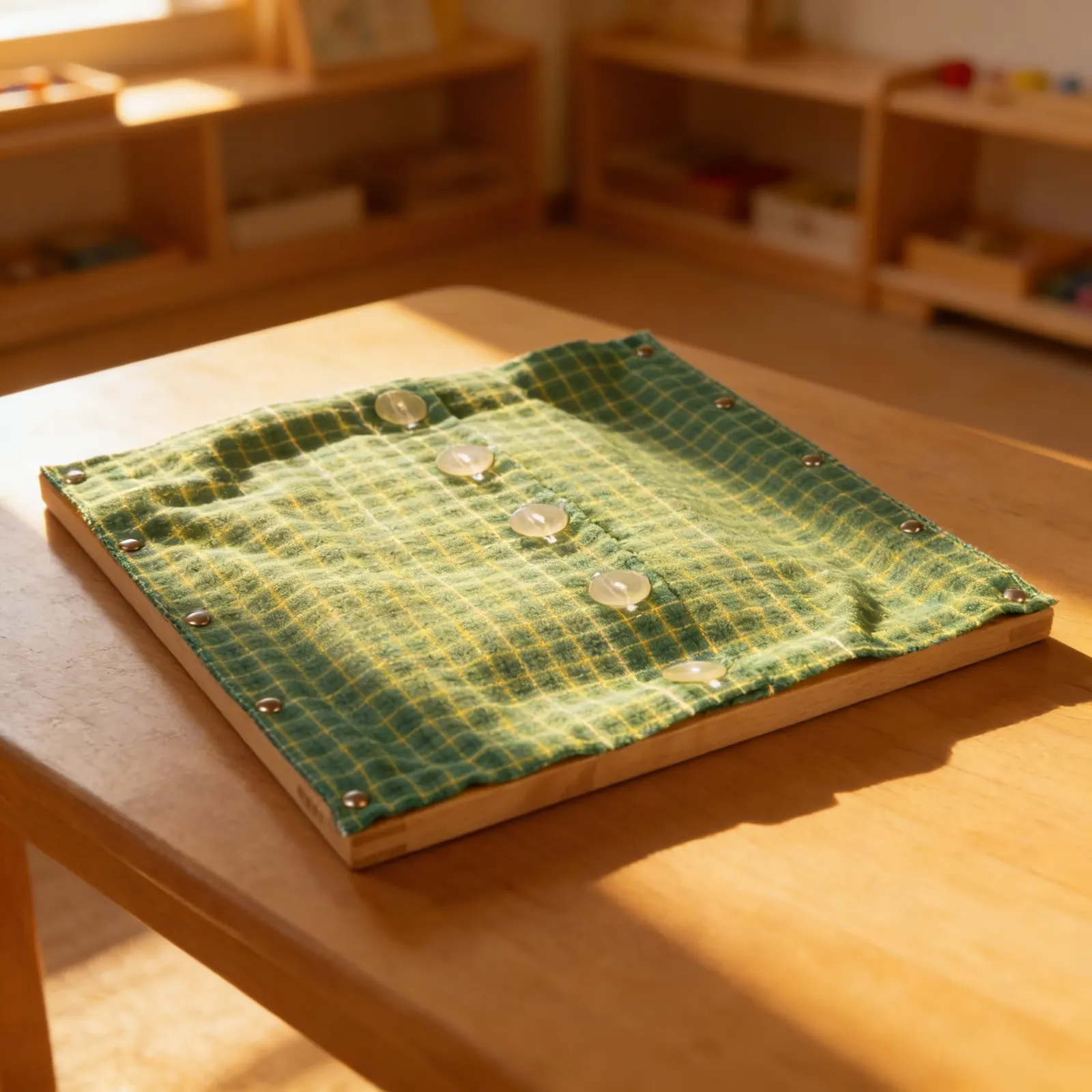 Buttoning Frame: Large Buttons for Beginning Fine Motor Skills: Child learning