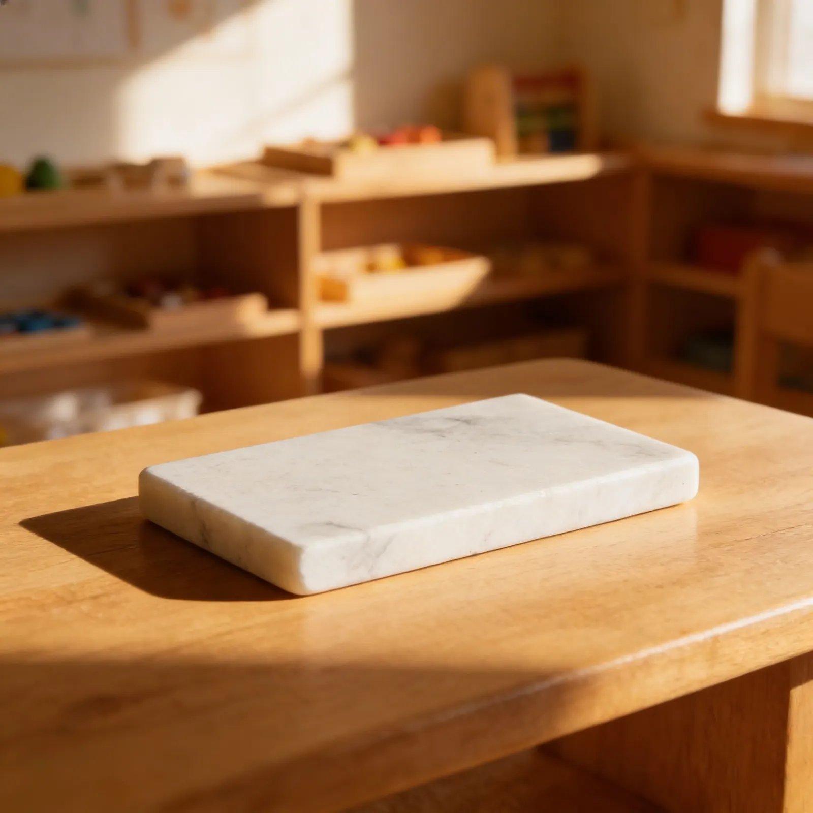 Thermic Tablet: Polished Marble for Temperature Discrimination: Child learning