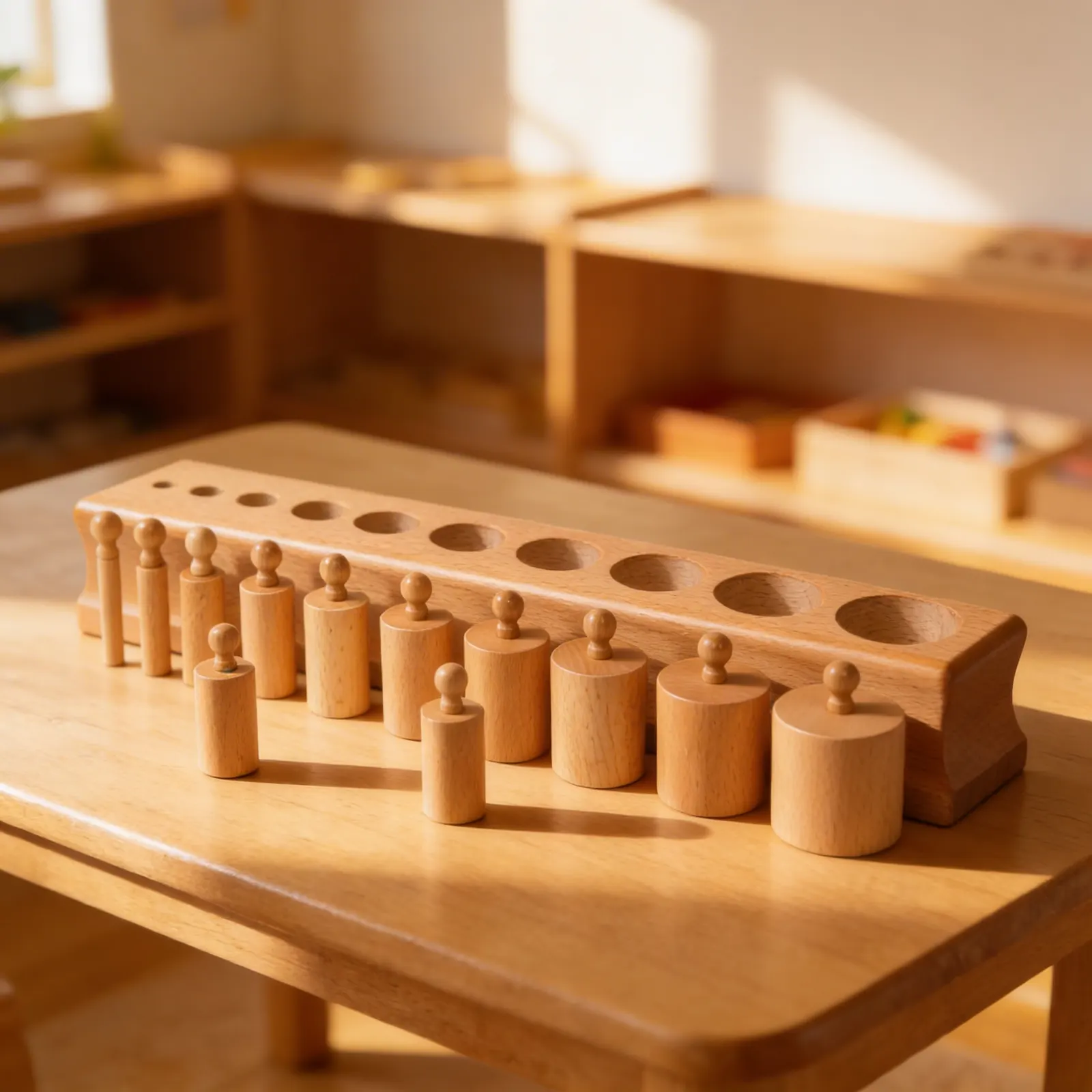 Cylinder Block No. 2: Varying Diameter, Constant Height: Child learning