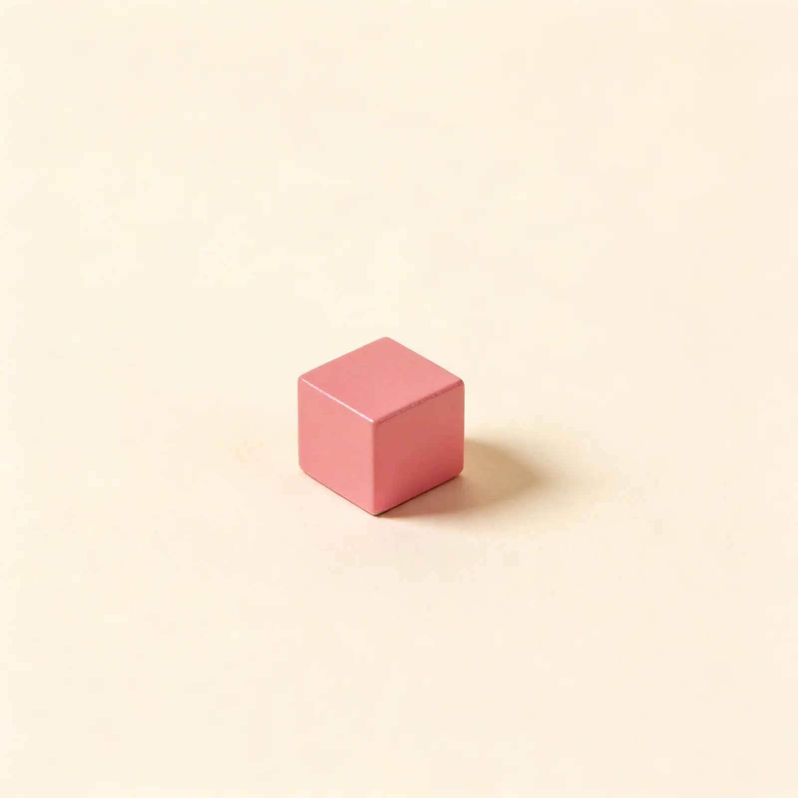 Růžová věž: Kostka 1 X 1 X 1 cm: Boční pohled