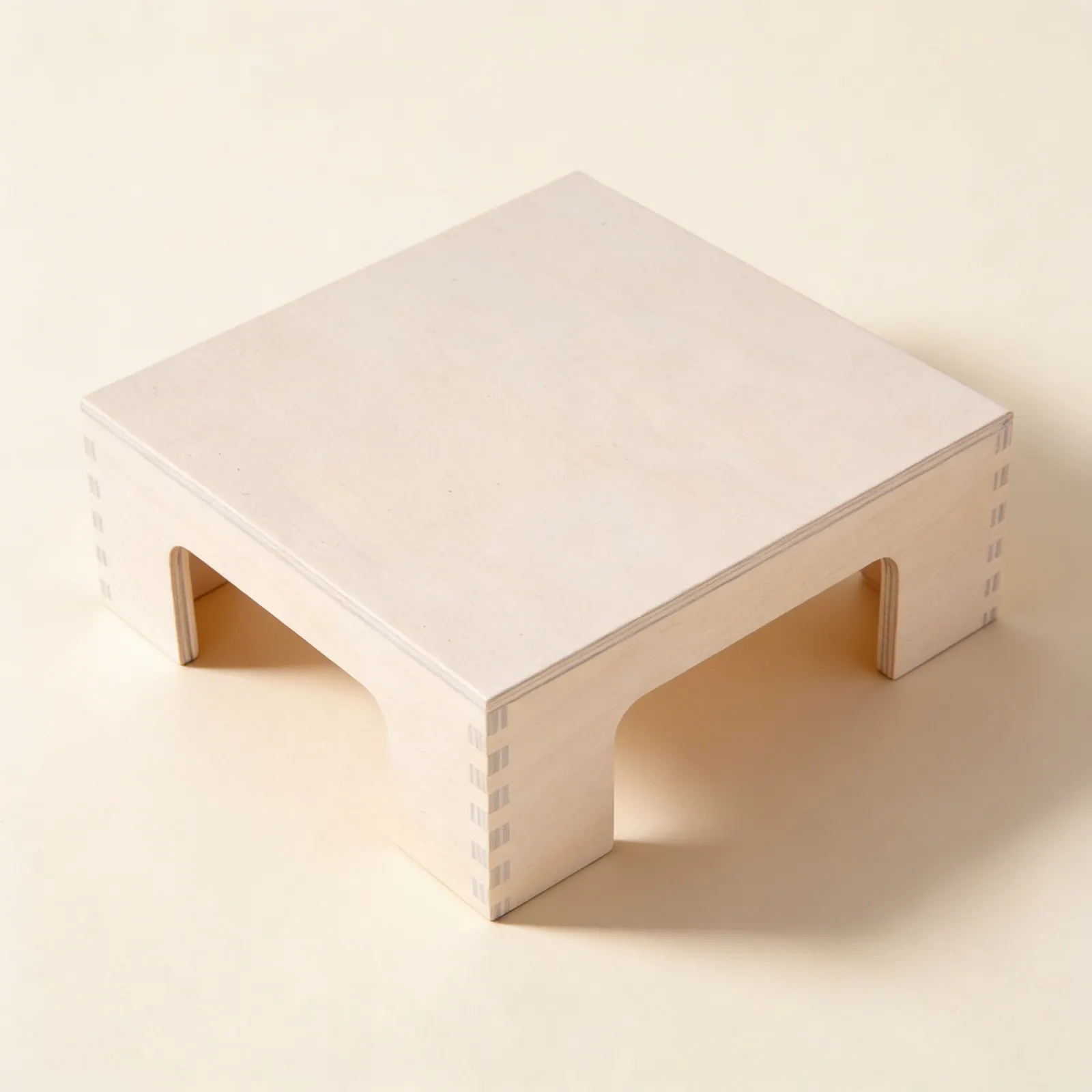 Pink Tower Stand: Elevating Base for Optimal Working Height: Side view