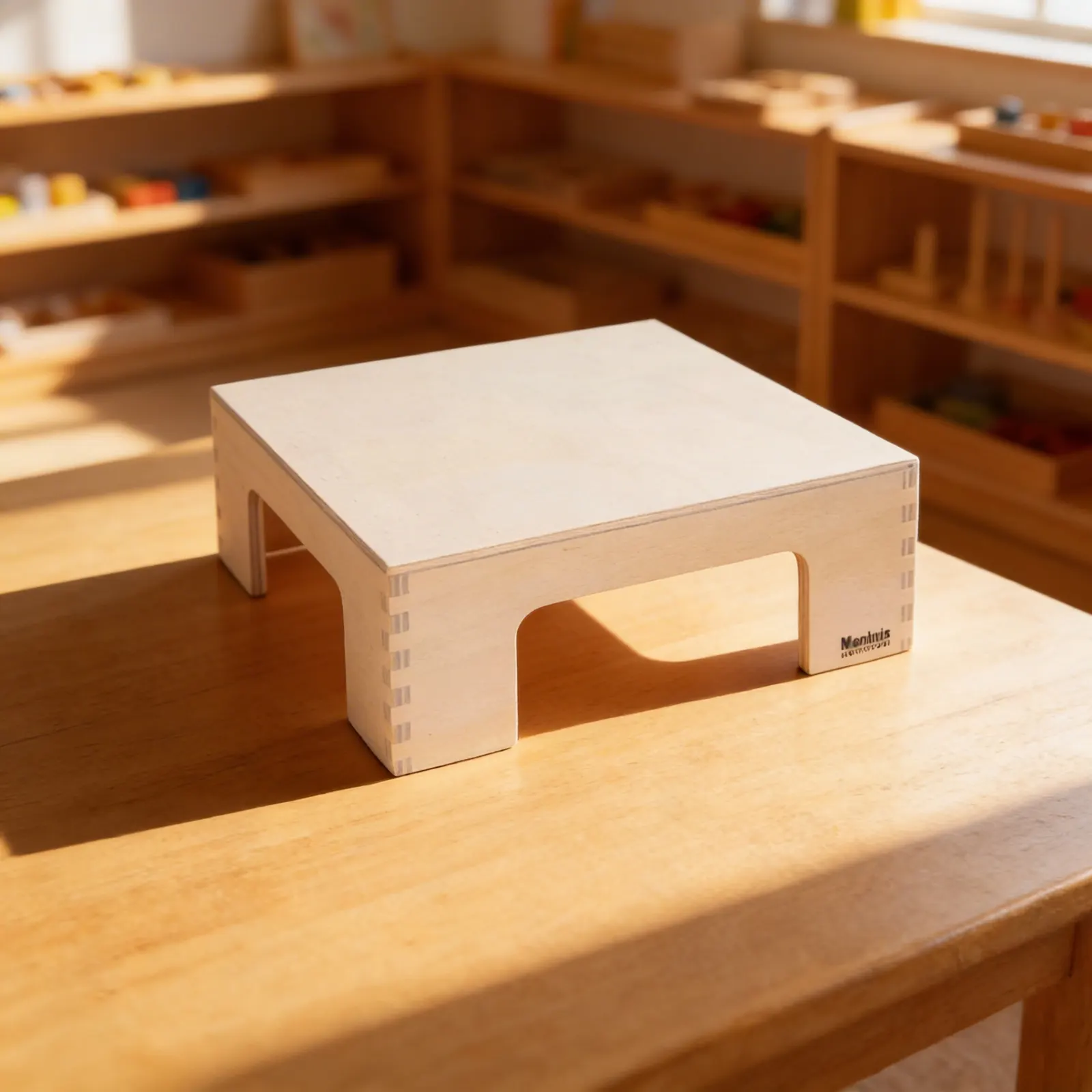 Pink Tower Stand: Elevating Base for Optimal Working Height: Child learning