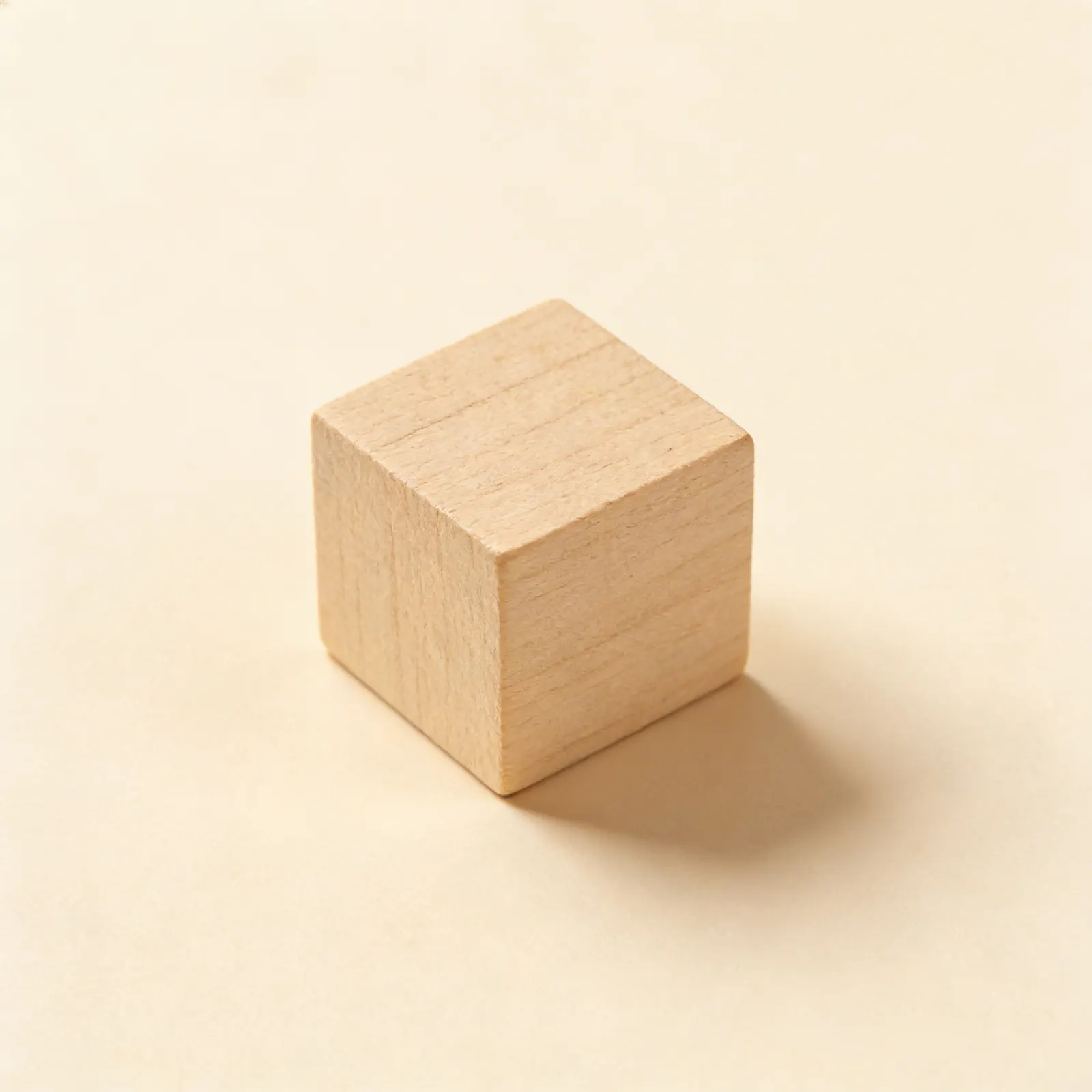 Nenamalovaná kostka: 1x1x1 cm: Boční pohled