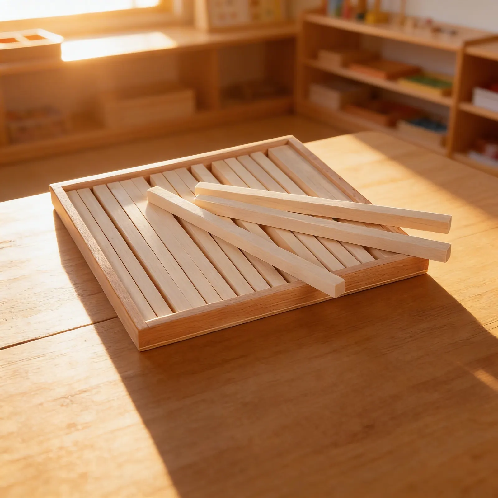 Storage Box: For Brown Stair Prisms: Child learning