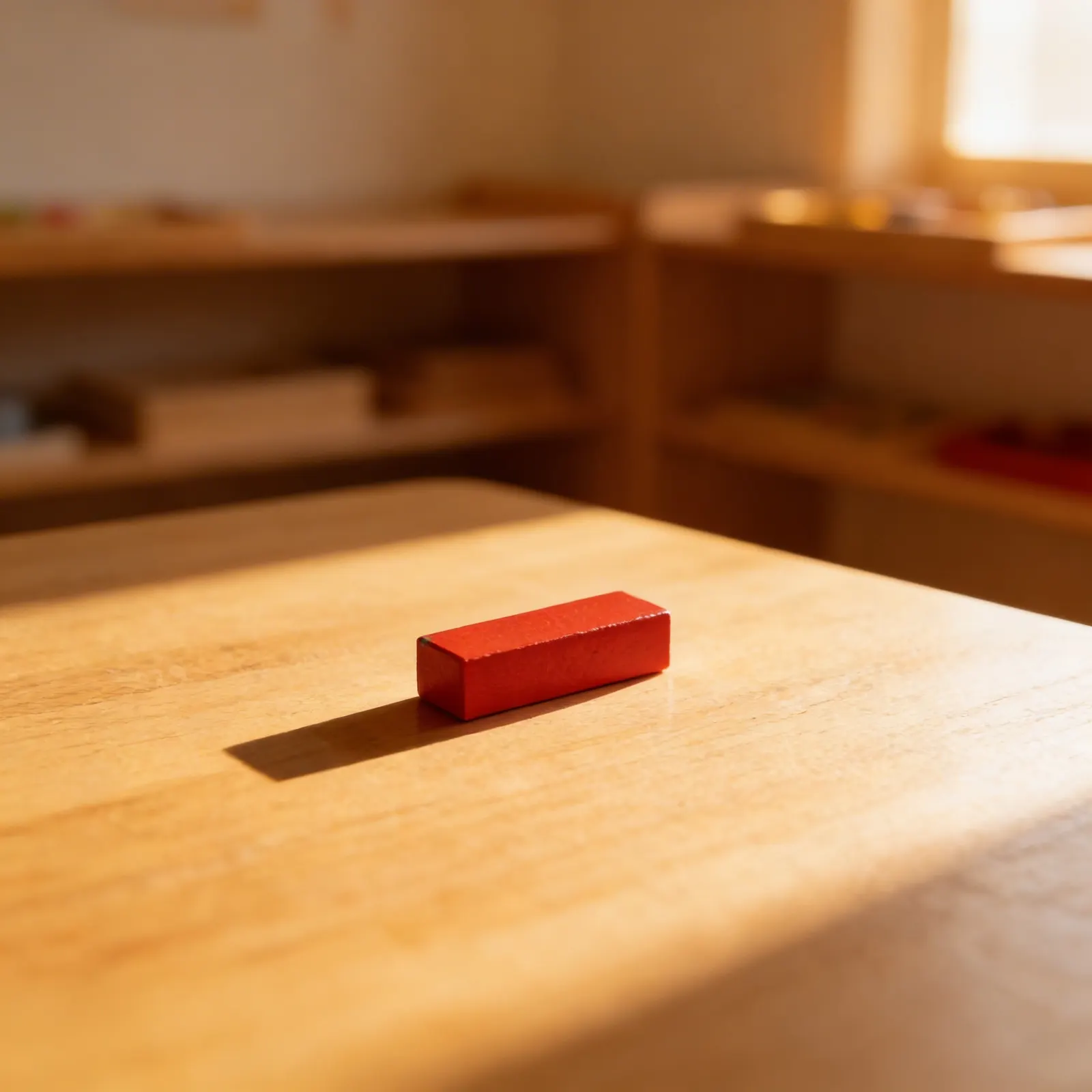 Red Rod Prism: 10cm Individual Piece for Length Exploration: Child learning