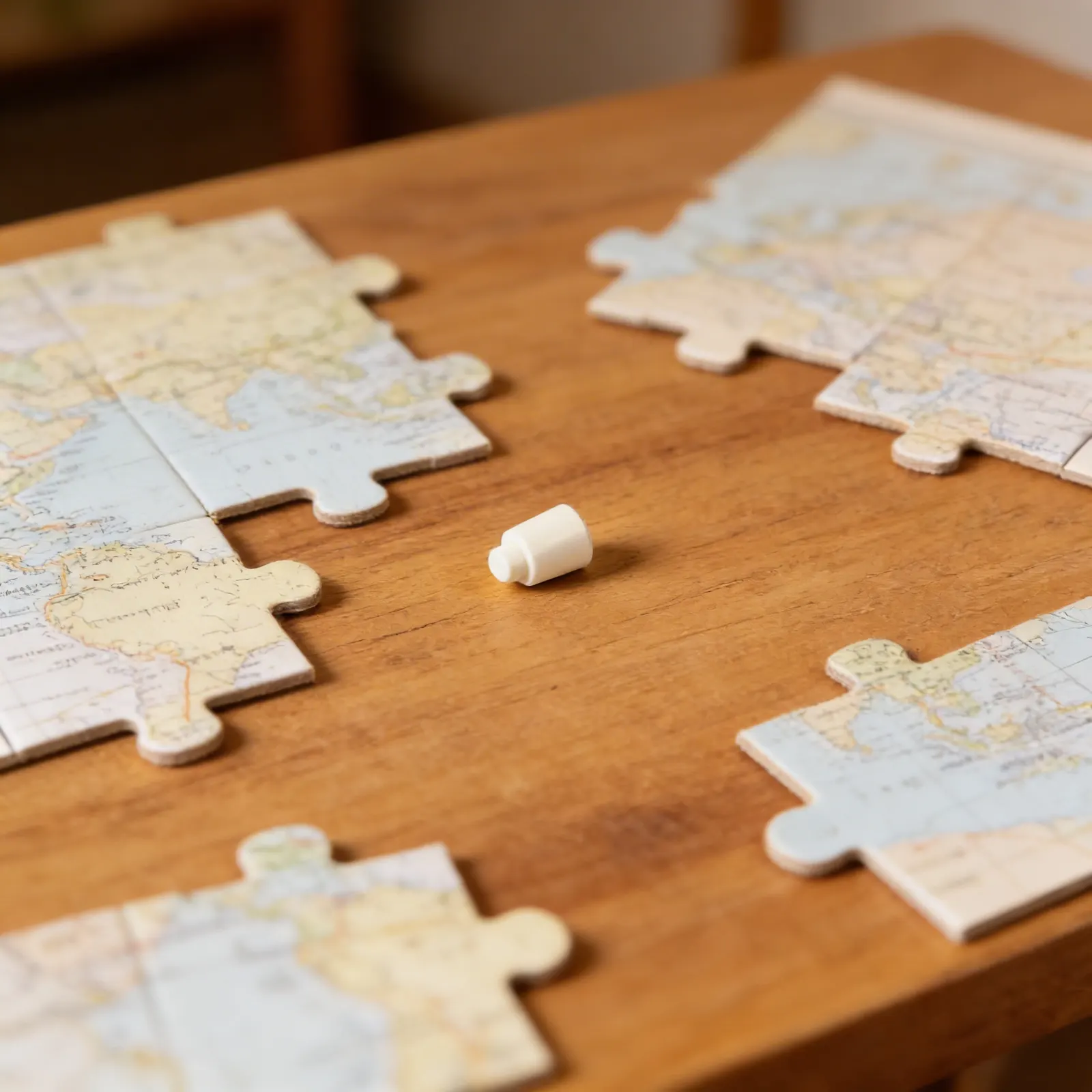 Bílé úchyty: Pro mapy / vsazovací útvary / puzzle (1): Detailní pohled