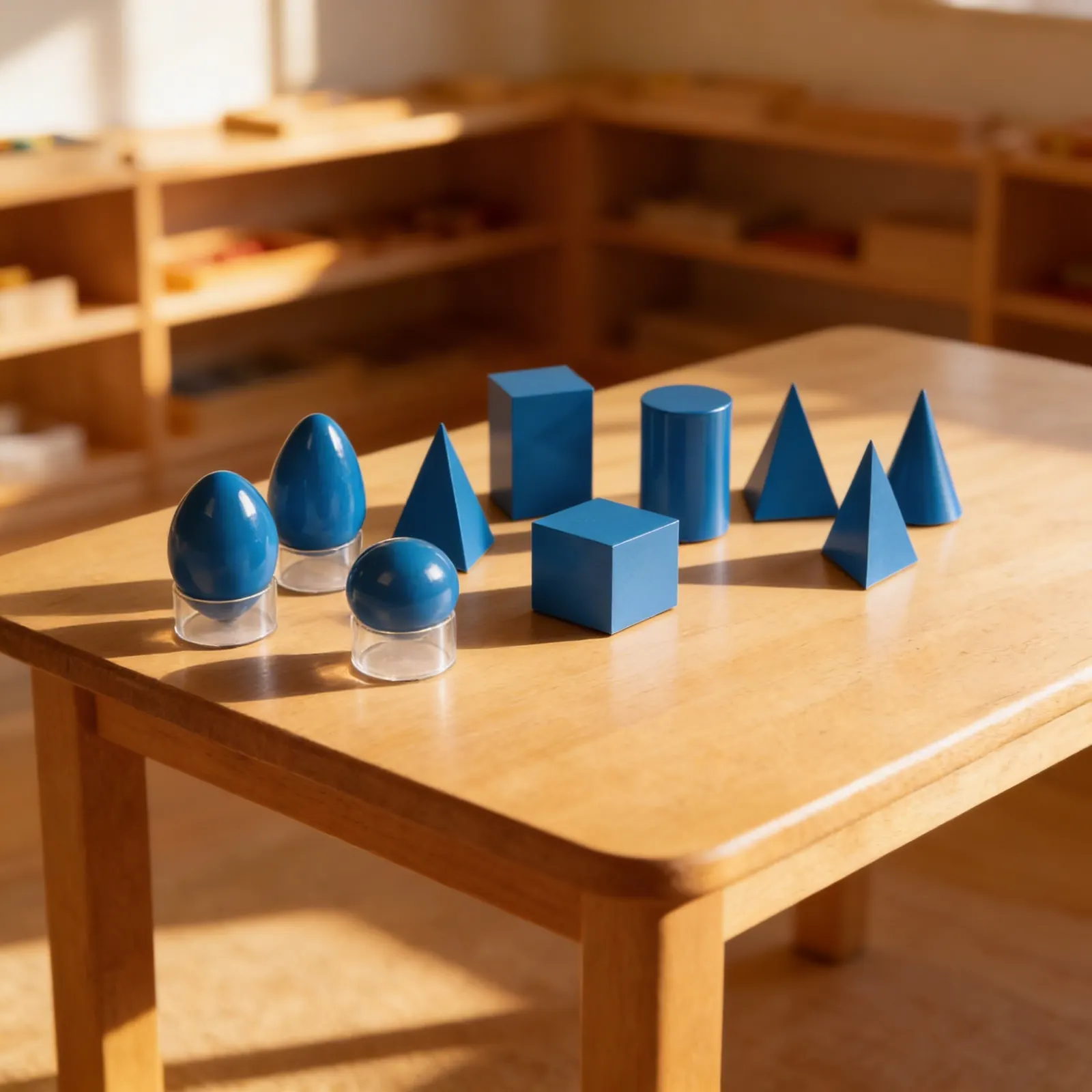 Geometric Solids: Ten 3D Forms for Tactile Shape Exploration: Child learning