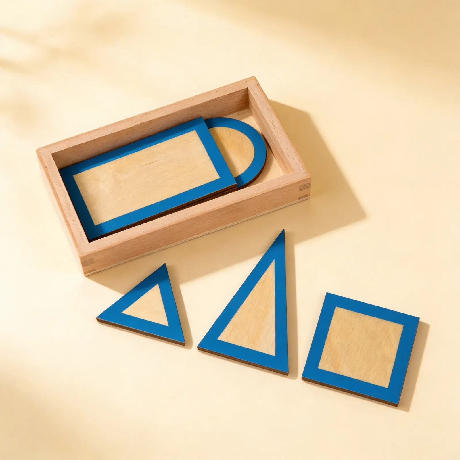 Geometric Plane Figures: Flat Shapes for Tactile Discrimination: Side view