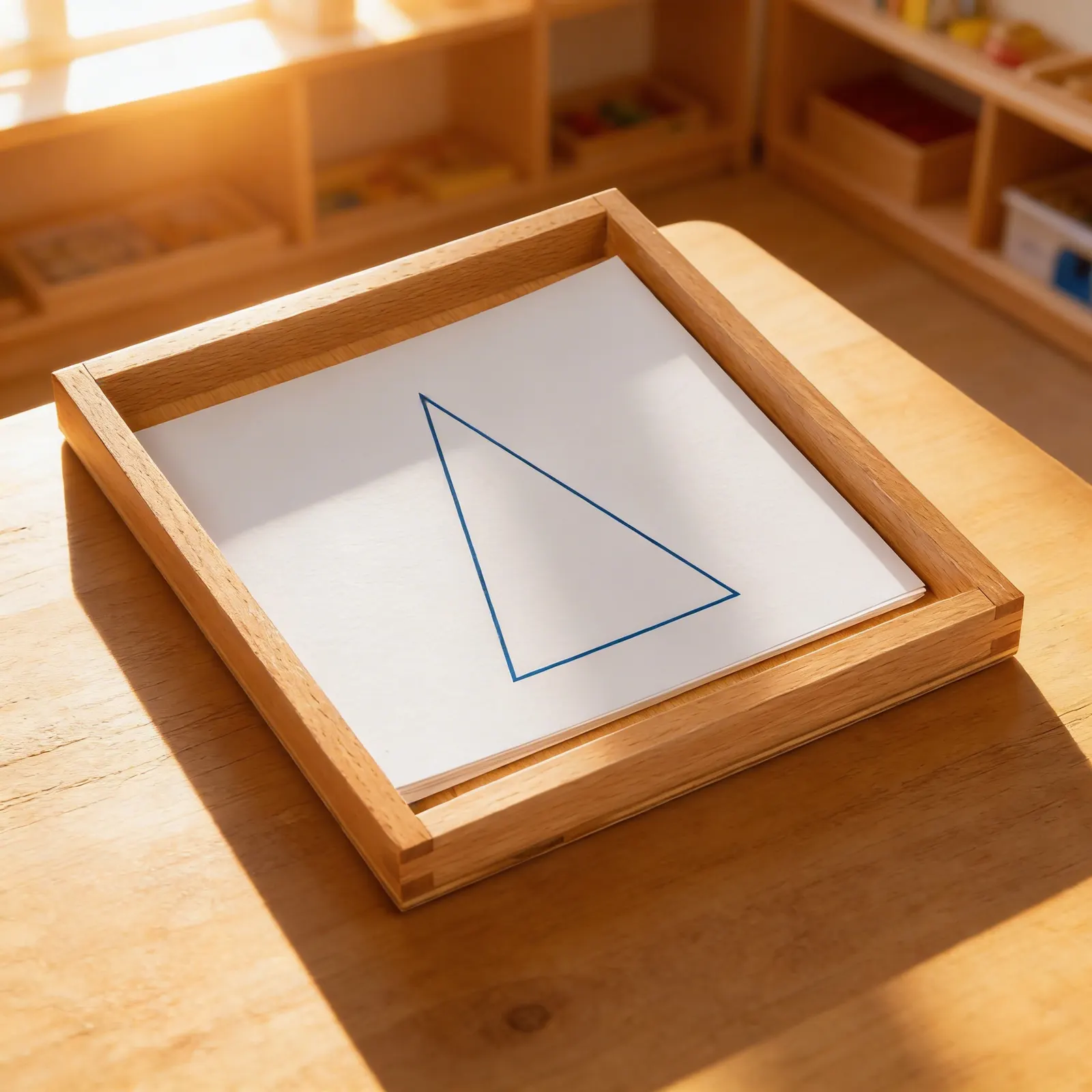 Geometric Cards: Basic Shape Recognition with Blue Triangle: Child learning