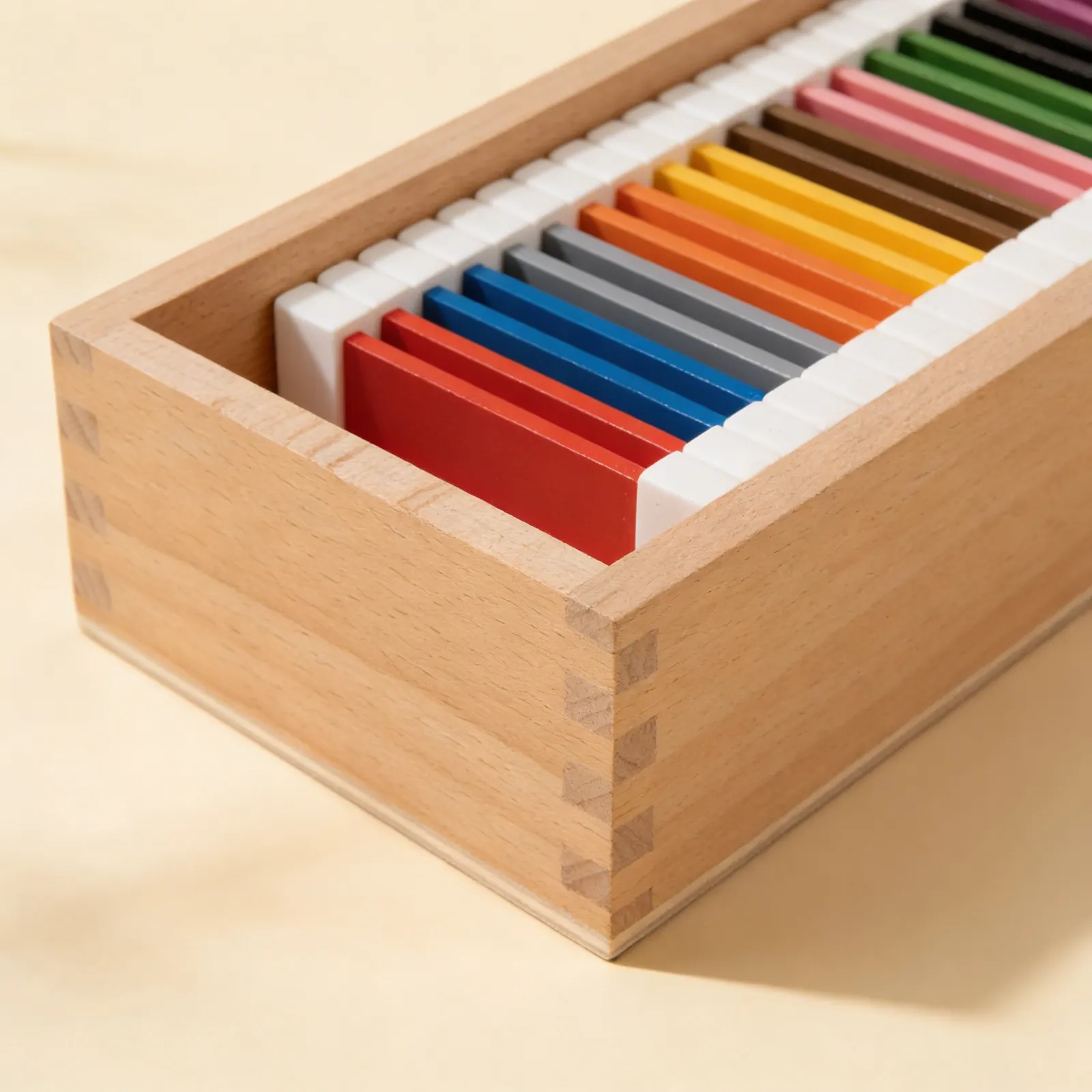 Second Colour Tablets Box: Eleven Pairs of Vibrant Colours: Side view