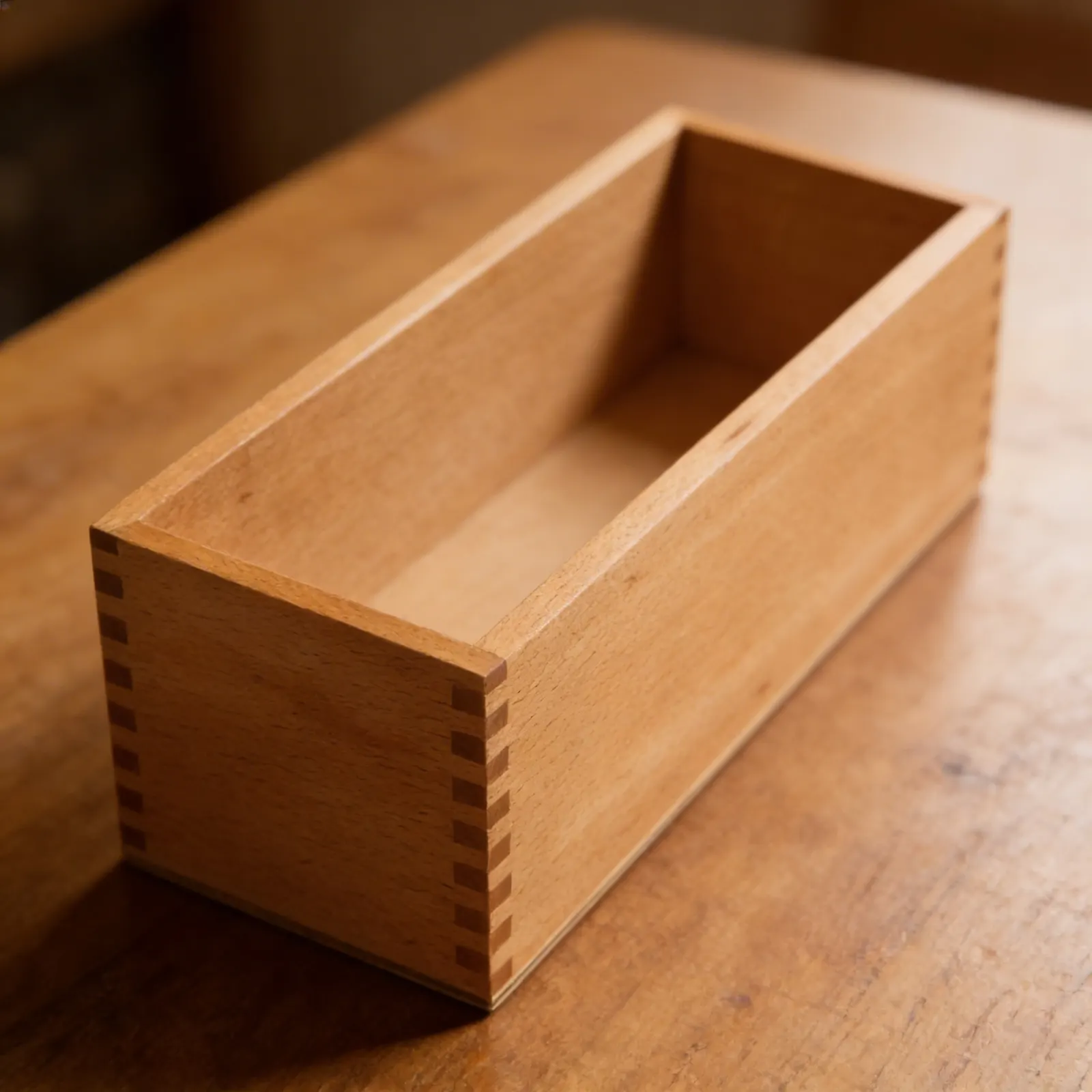Double Sandpaper Letters Box: Wooden Storage: Detail view