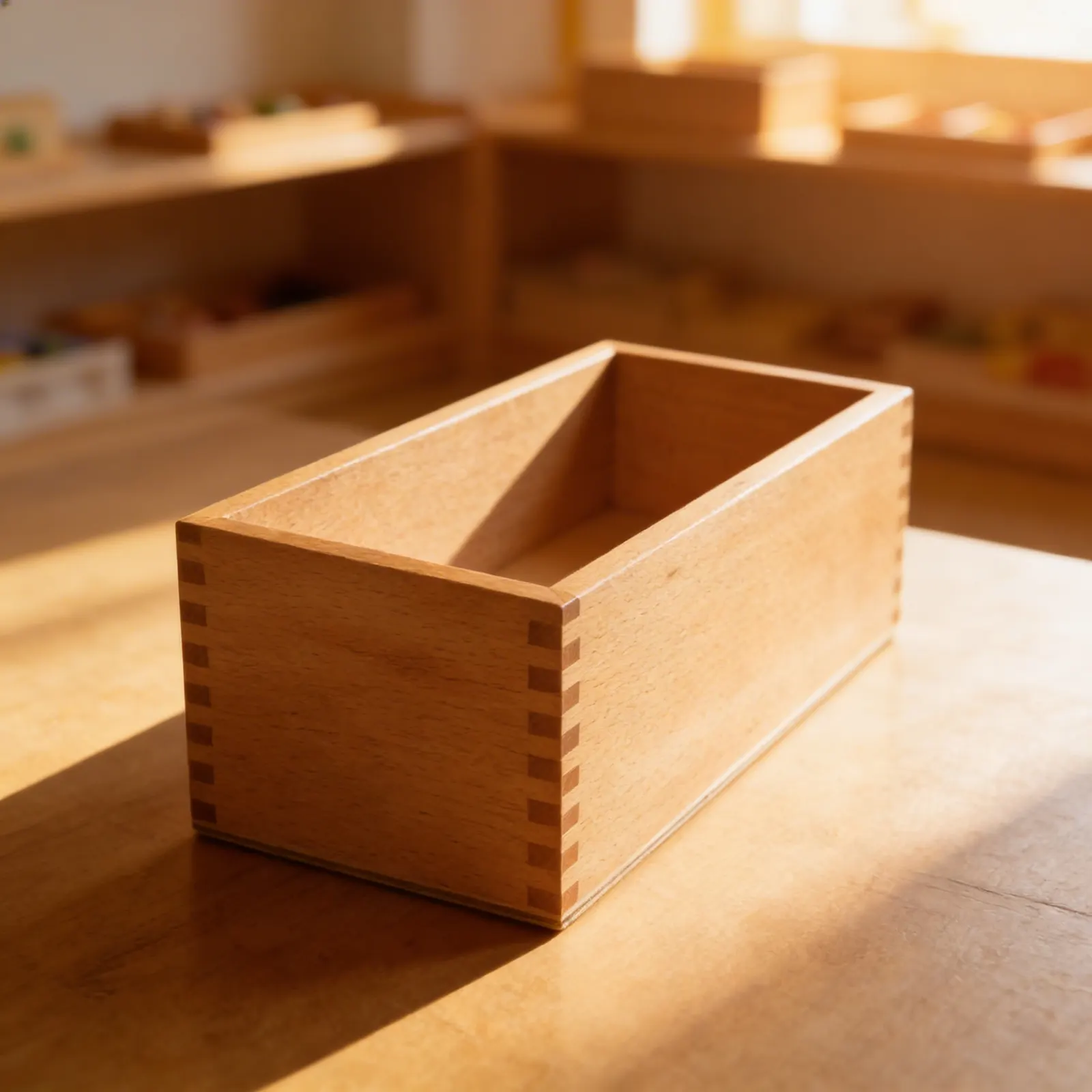Double Sandpaper Letters Box: Wooden Storage: Child learning