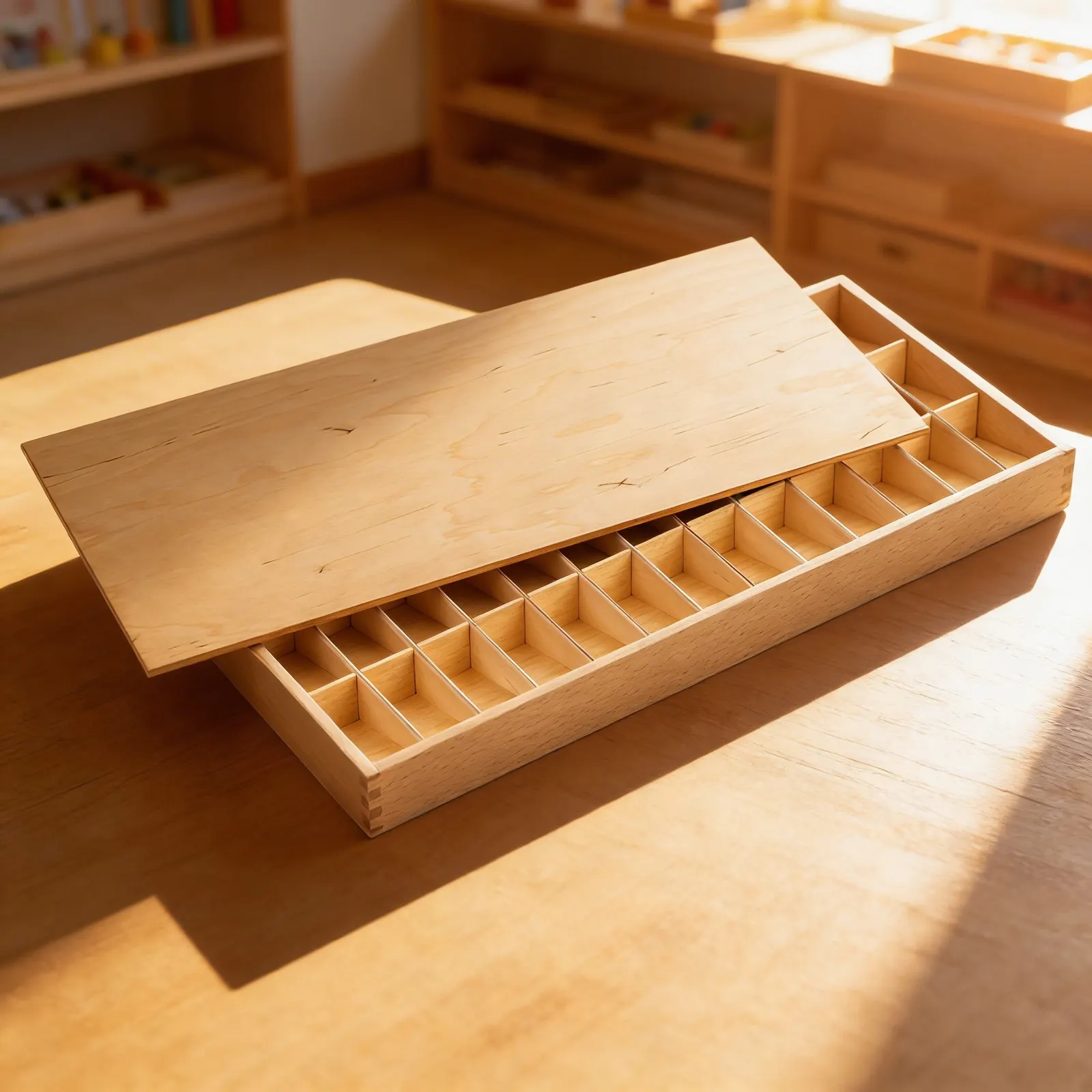 Printed Alphabet Box: Organised Storage for Moveable Letters: Child learning