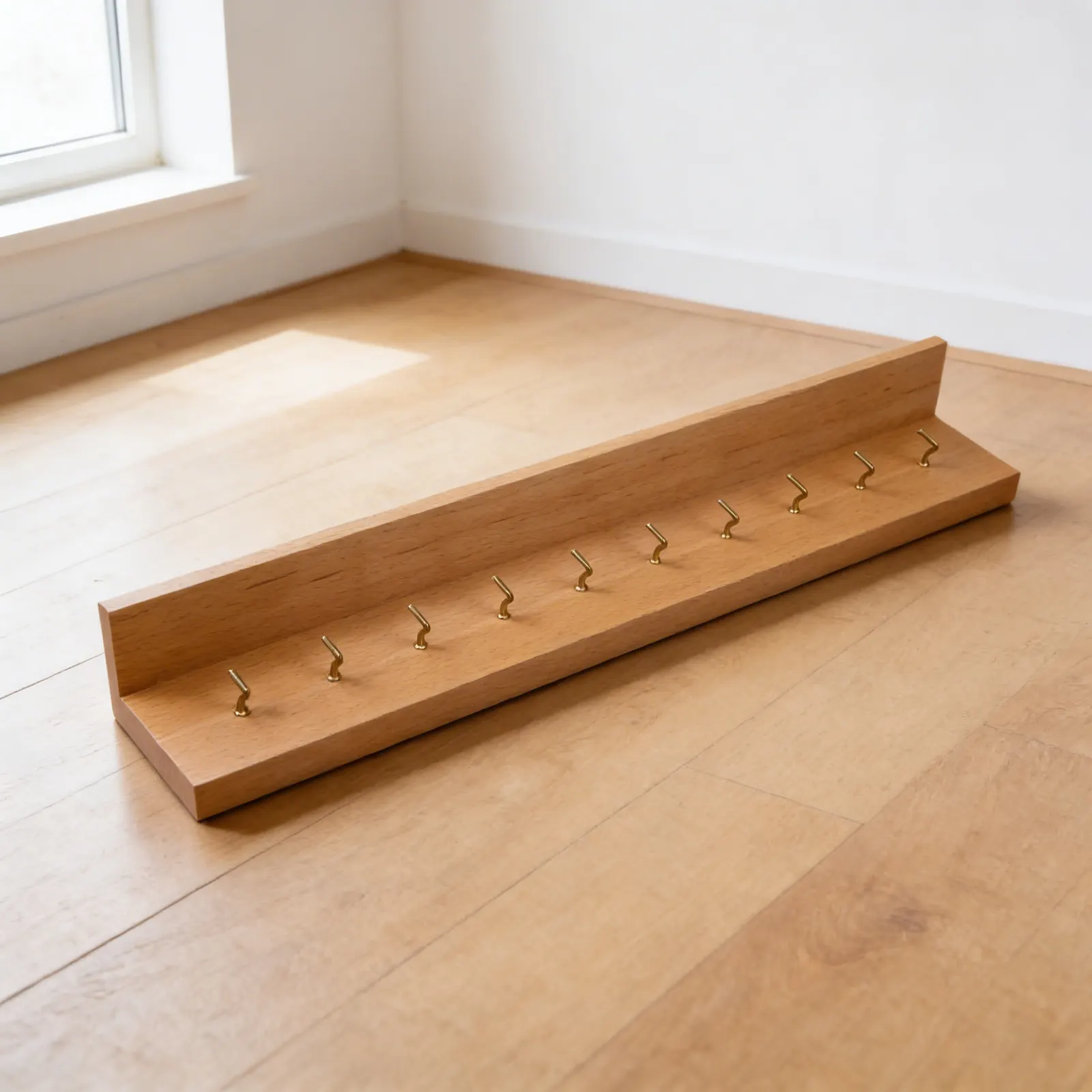 Short Bead Chains Frame: Vertical Storage for Mathematical Chains: Side view
