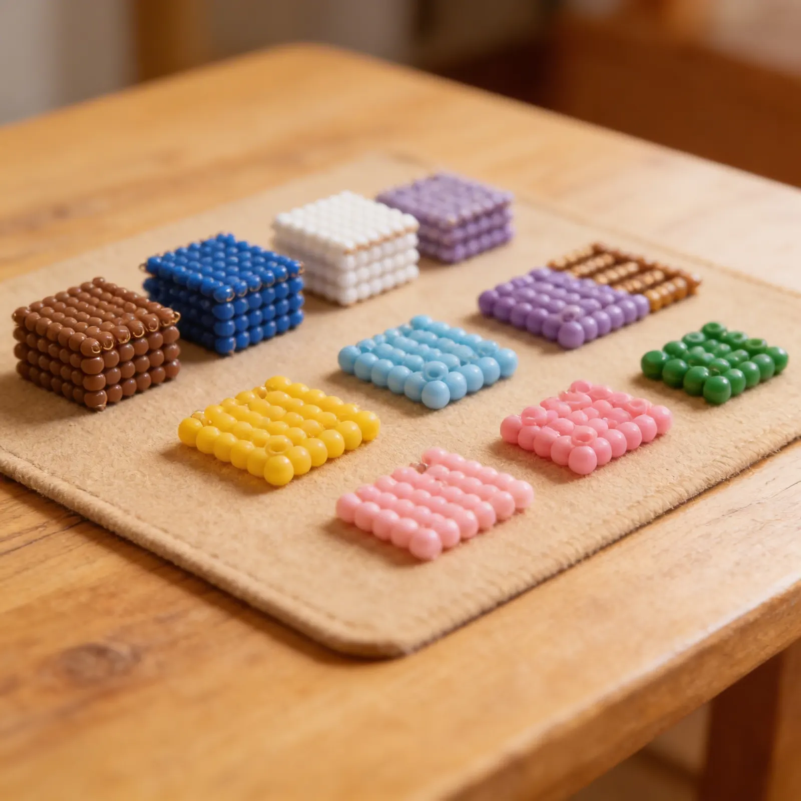 Individual Nylon Beads: Complete Decimal System Material Set: Detail view