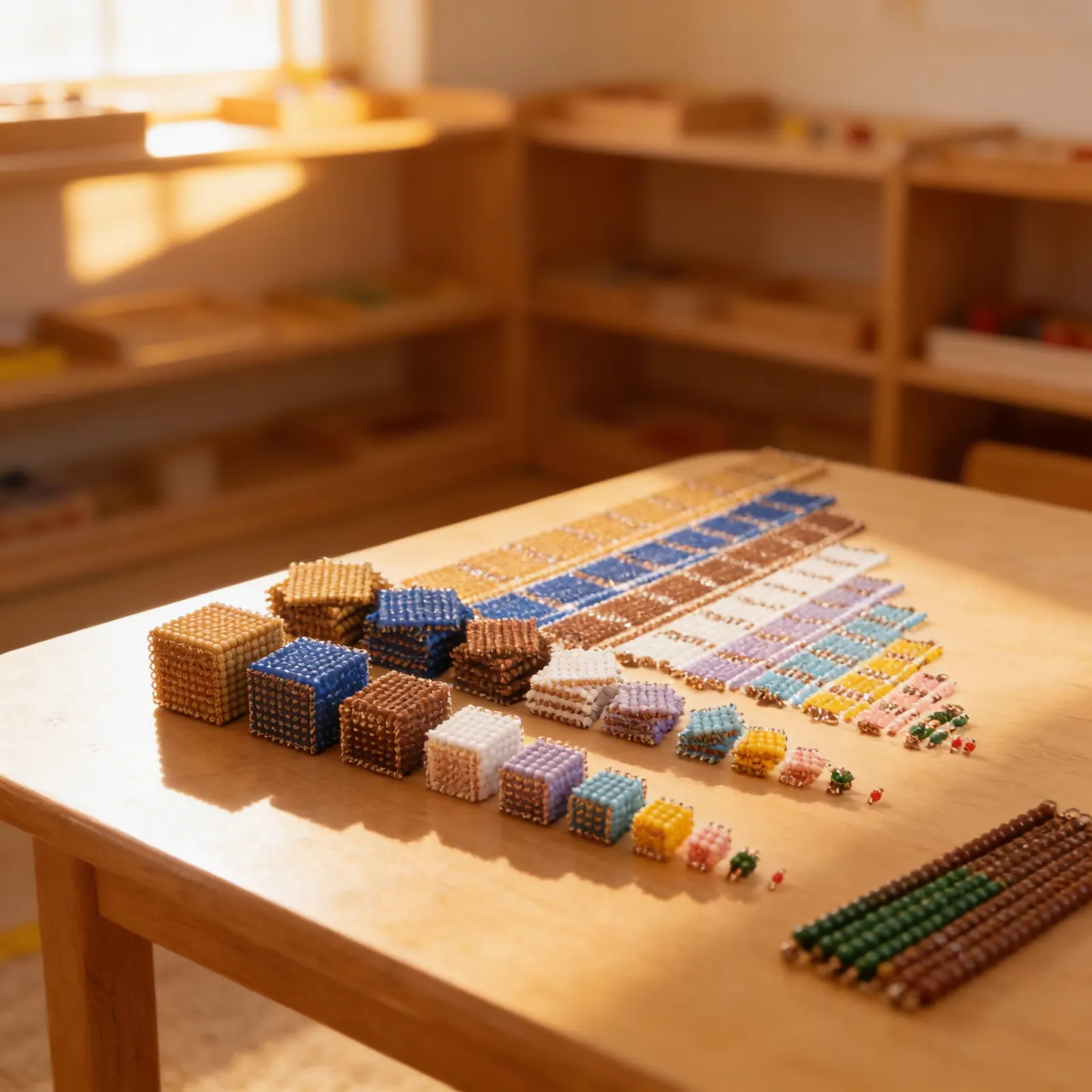 Individual Nylon Beads: Complete Decimal System Material Set: Child learning