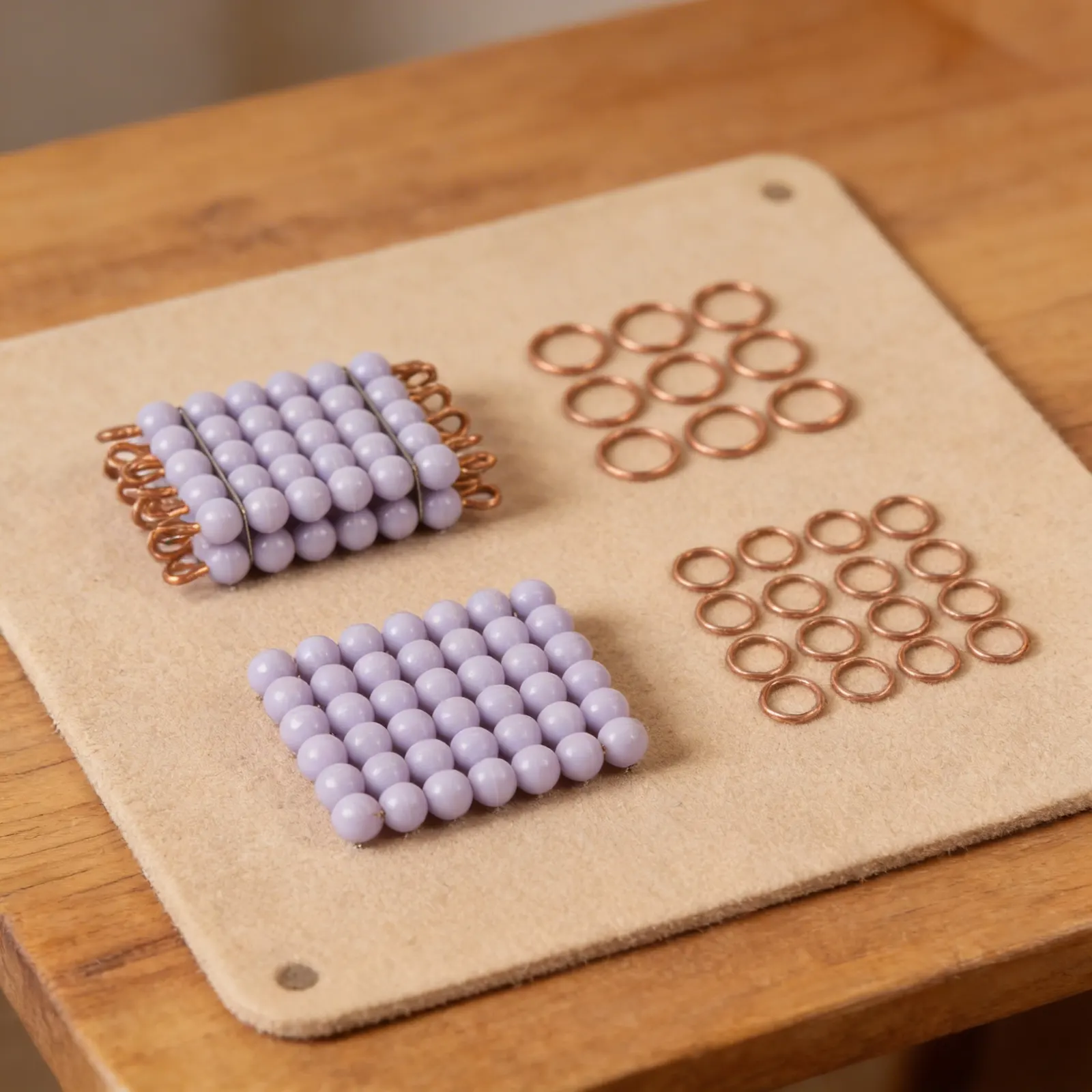 Nylon Bead Cube of 6: Purple Individual Unit: Detail view