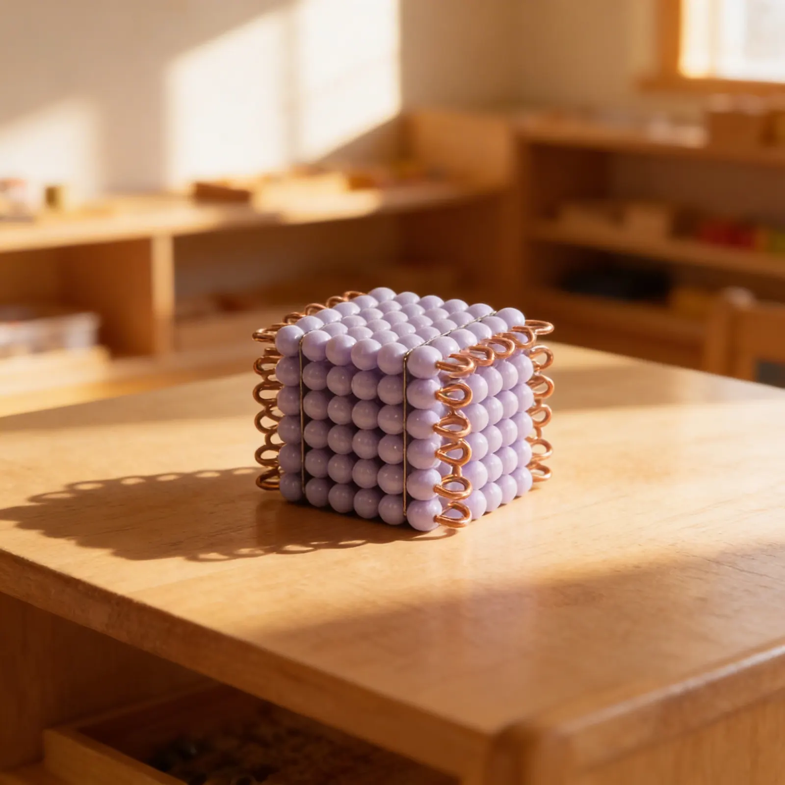 Nylon Bead Cube of 6: Purple Individual Unit: Child learning