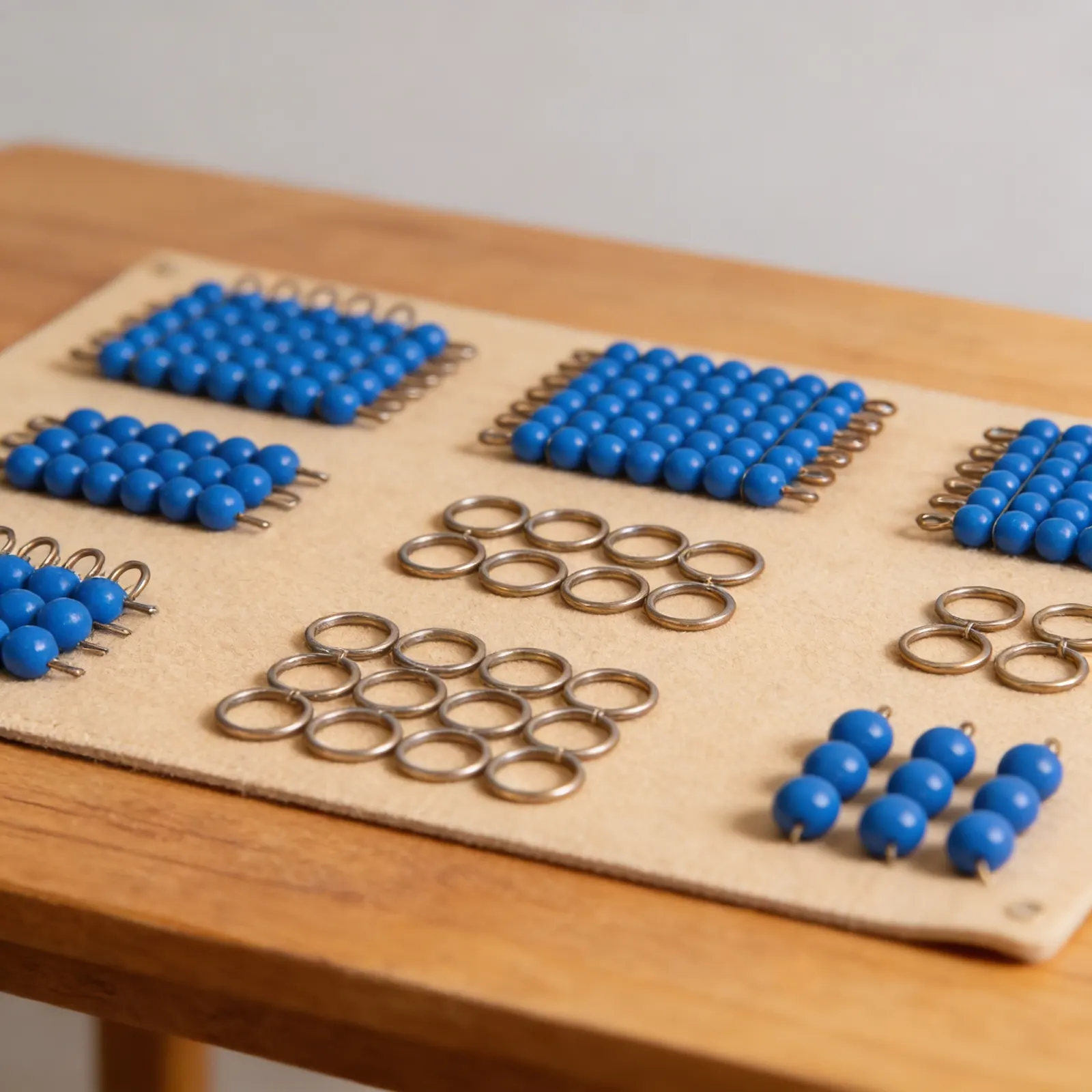 Nylon Bead Cube of 9: Dark Blue Individual Beads for 9³ Concept: Detail view