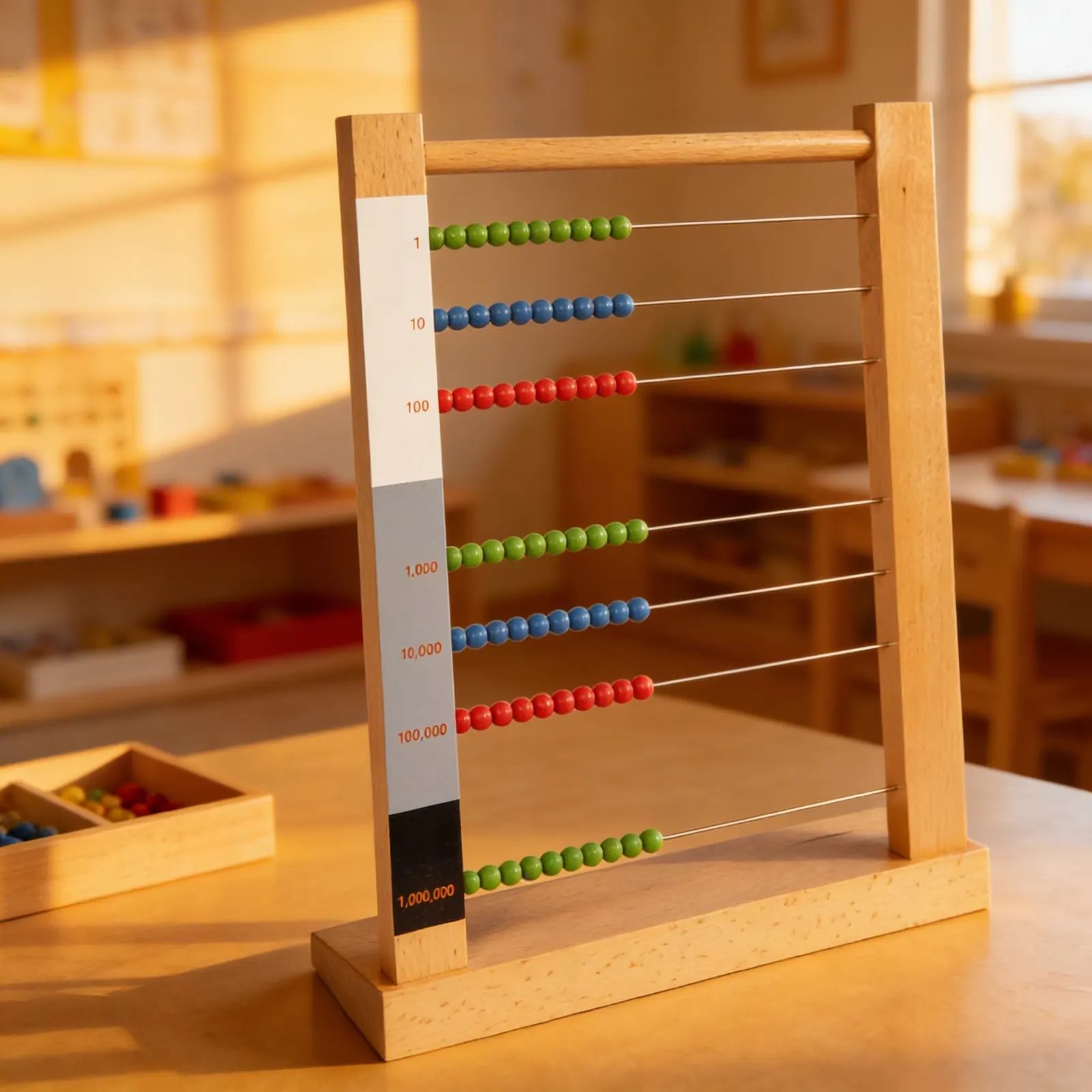 Large Bead Frame: Mathematical Operations to One Million: Child learning