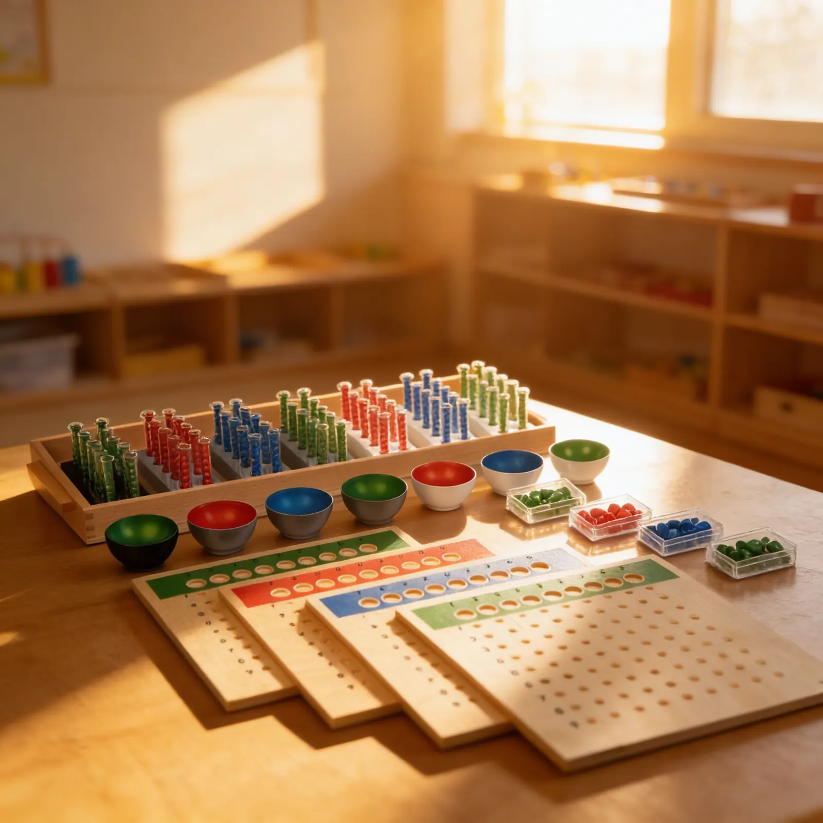Dlouhé dělení: matematický materiál: Dítě při učení