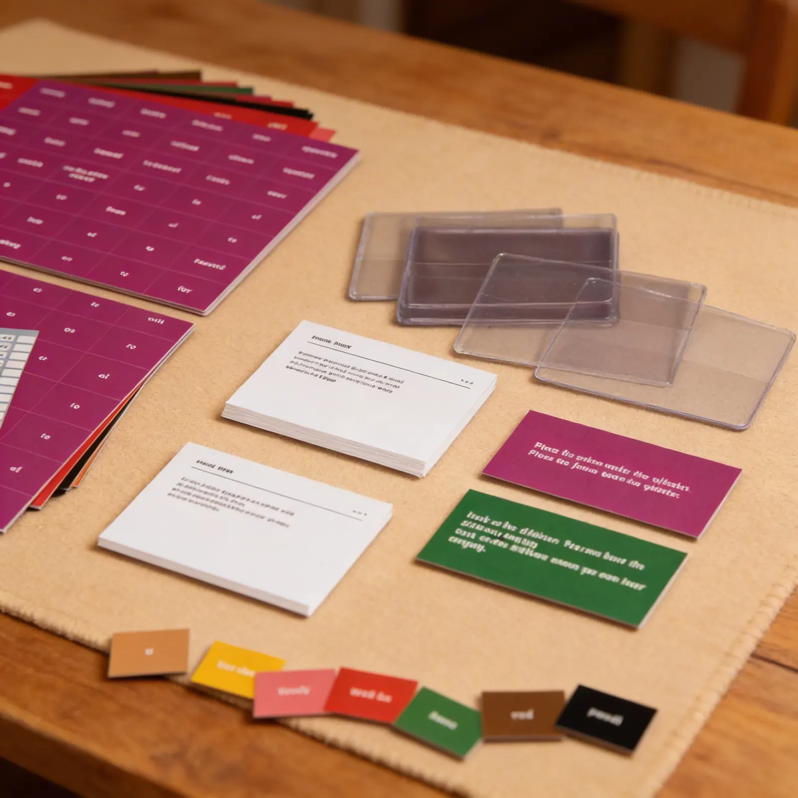 Grammar Analysis Cards: Elementary Language Structure Study: Side view