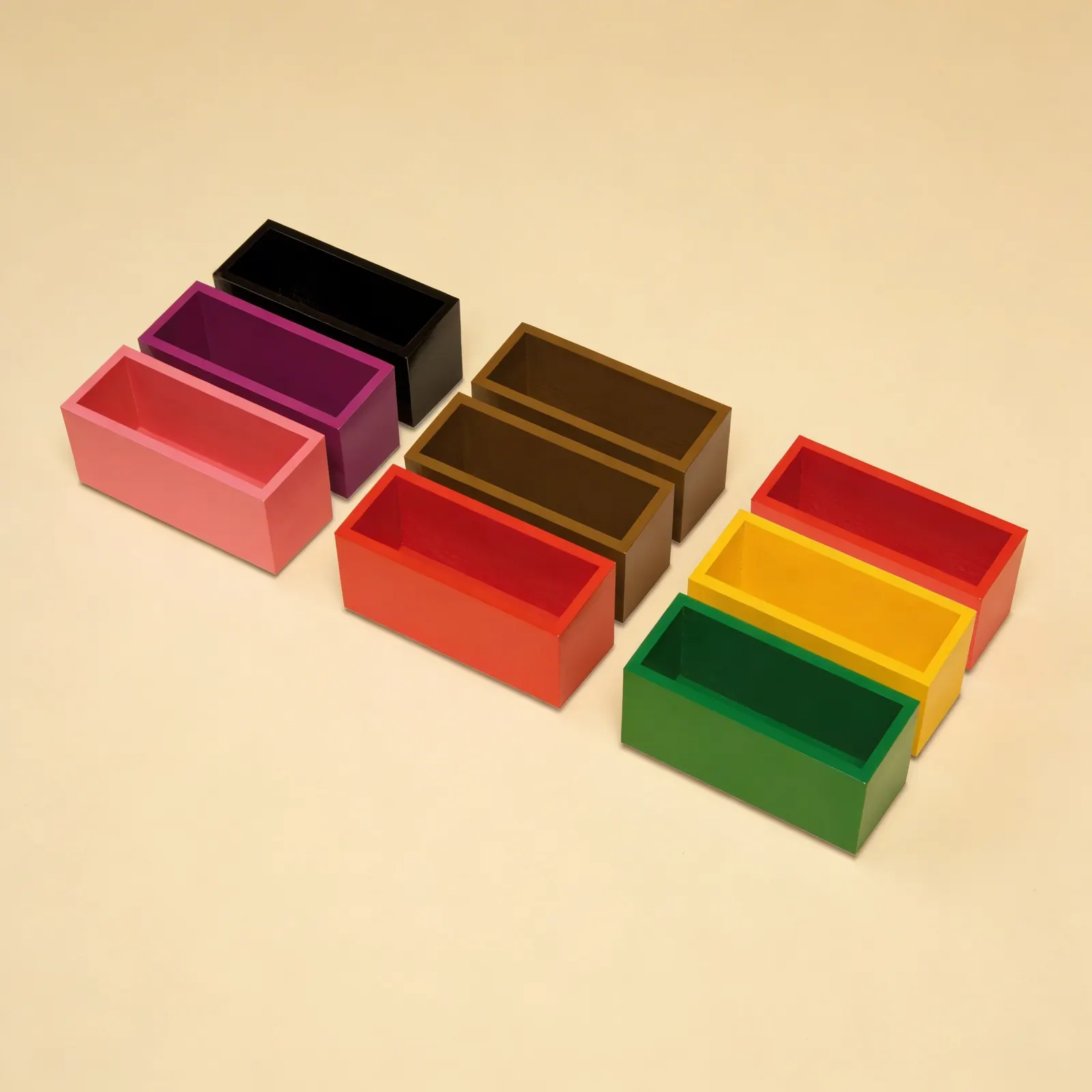 Grammar Command Boxes: Eight Colour-Coded Activity Boxes: Side view