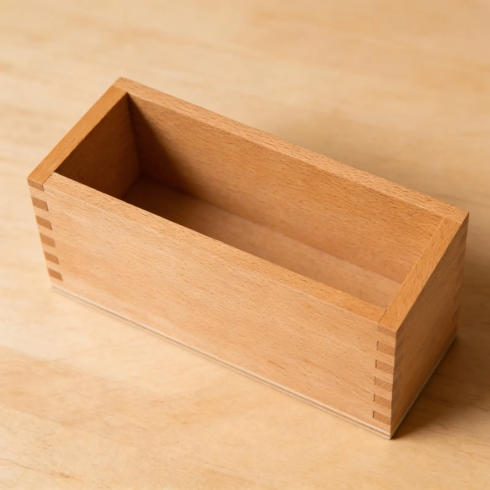 Command Box: Natural Wood Storage: Side view