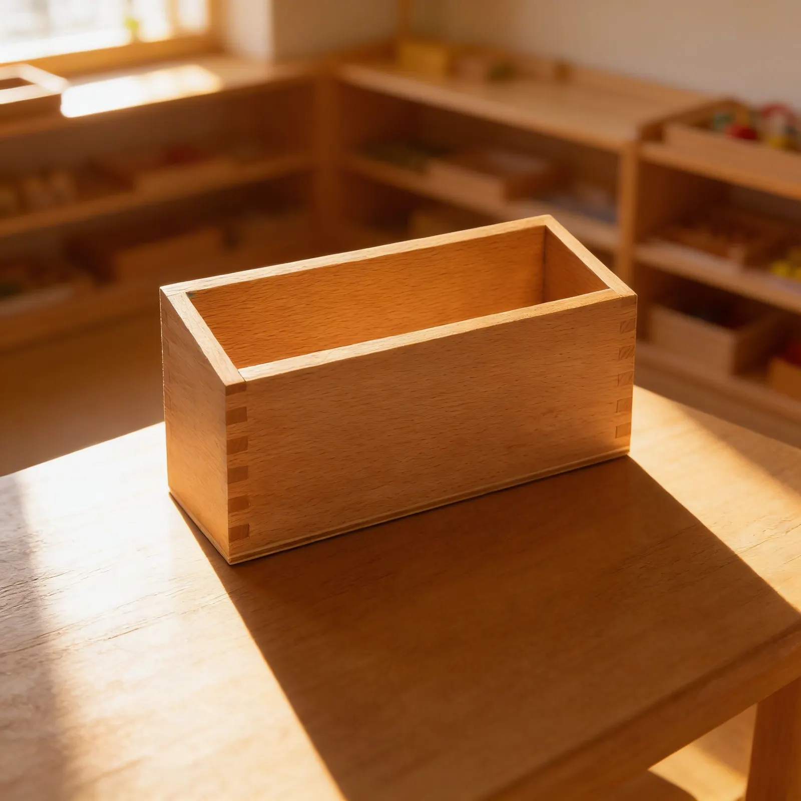 Command Box: Natural Wood Storage: Child learning