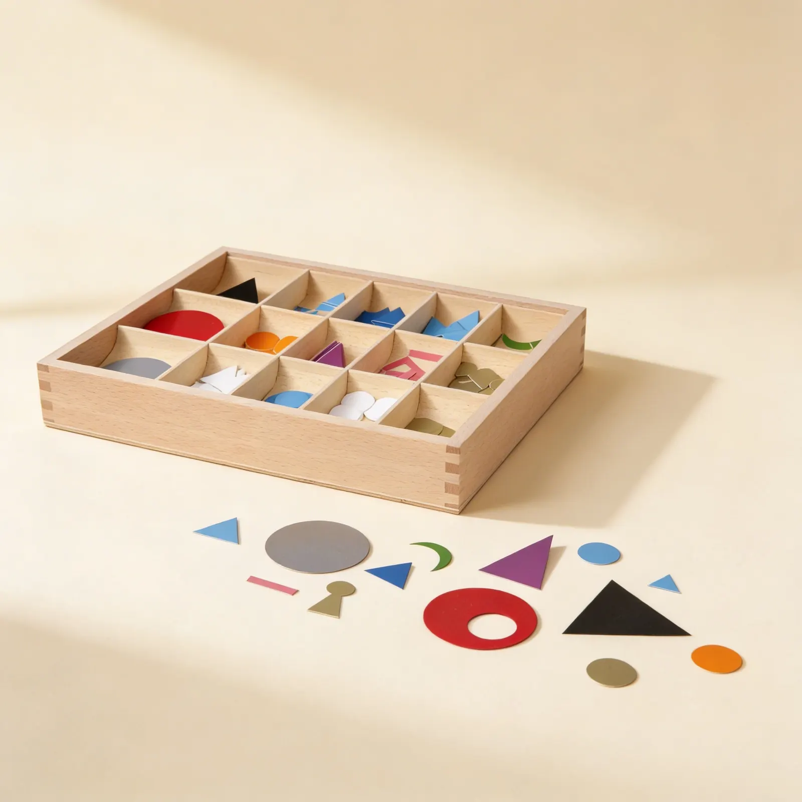 Grammar Symbols Set: Plastic Colour-Coded Parts of Speech: Side view