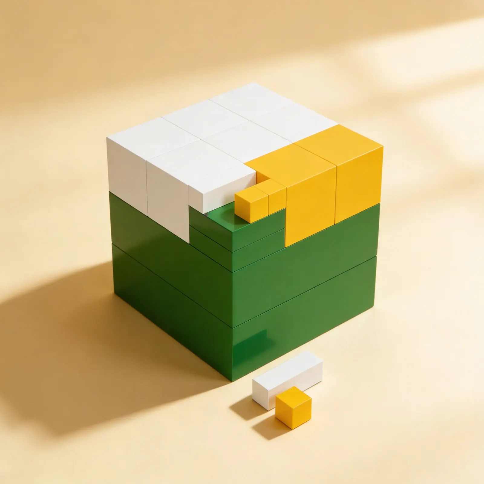 Power of Three Cube: Cubic Relationships & Exponential Growth: Side view