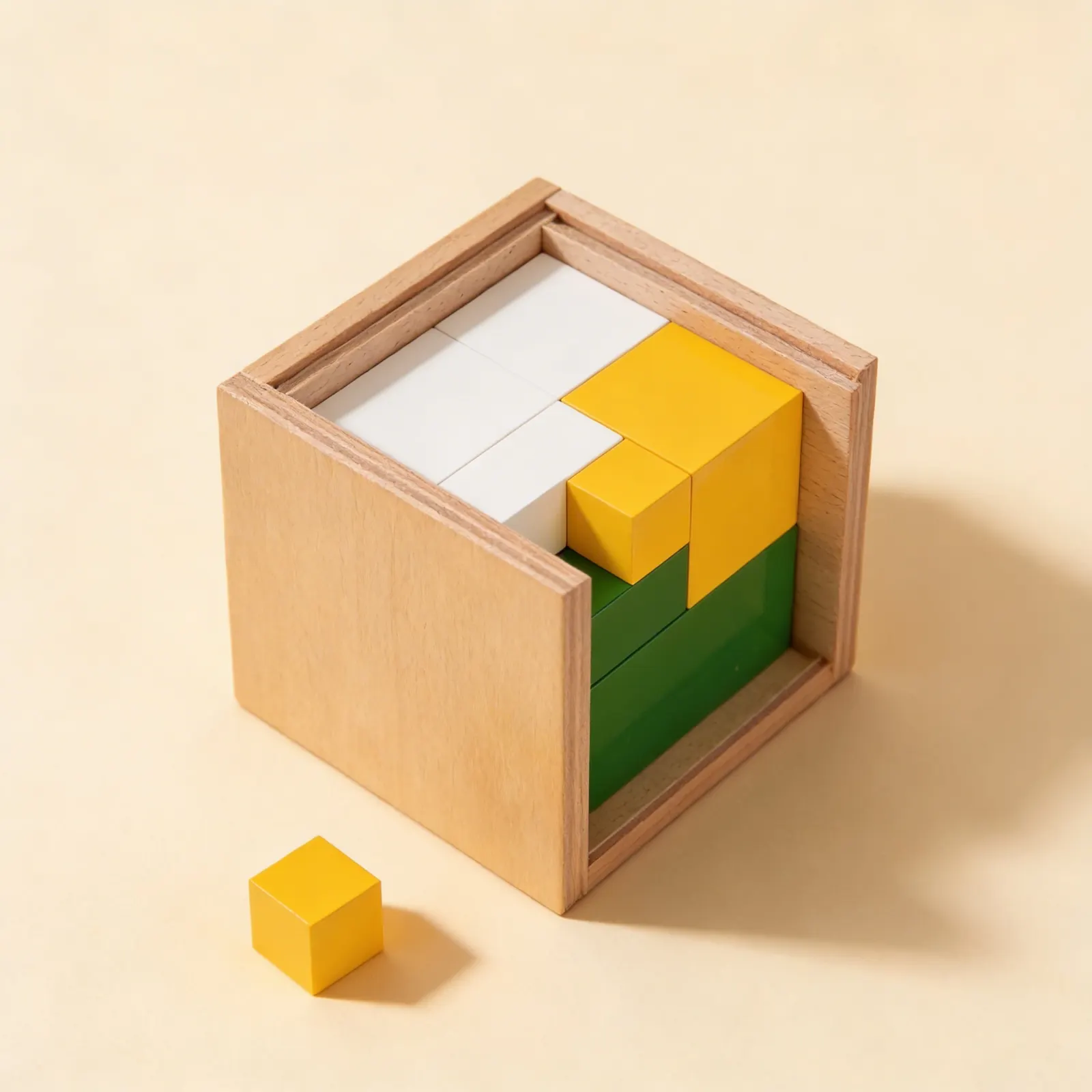 Power Of Two Cube: Binary Progression Mathematical Exploration: Side view