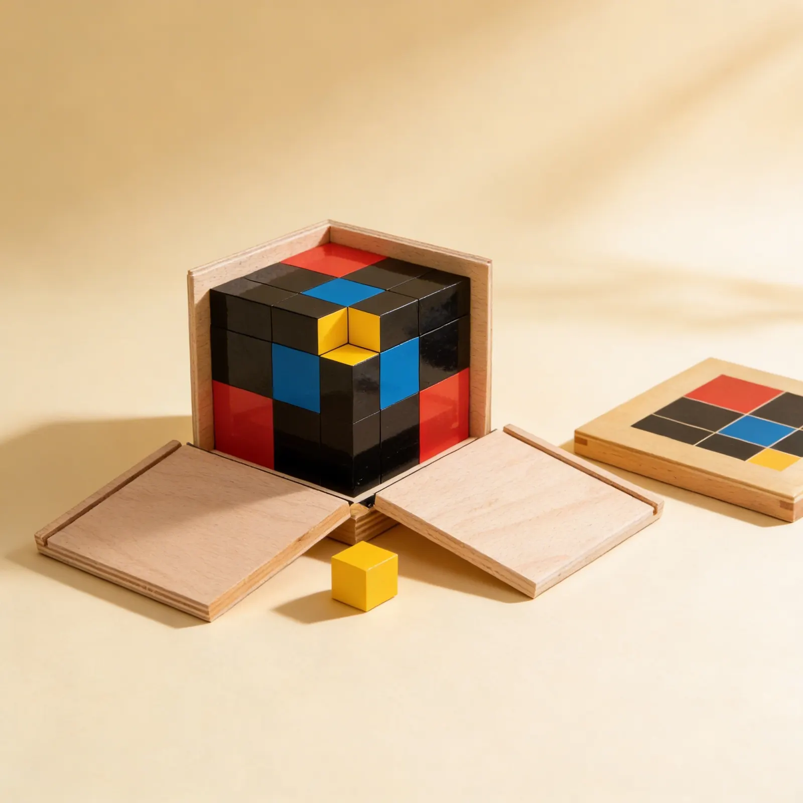 Trinomial Cube: Algebraic Formula Introduction Through Manipulation: Side view