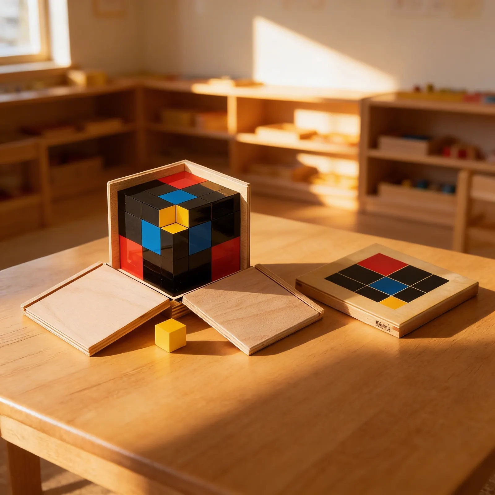 Trinomial Cube: Algebraic Formula Introduction Through Manipulation: Child learning