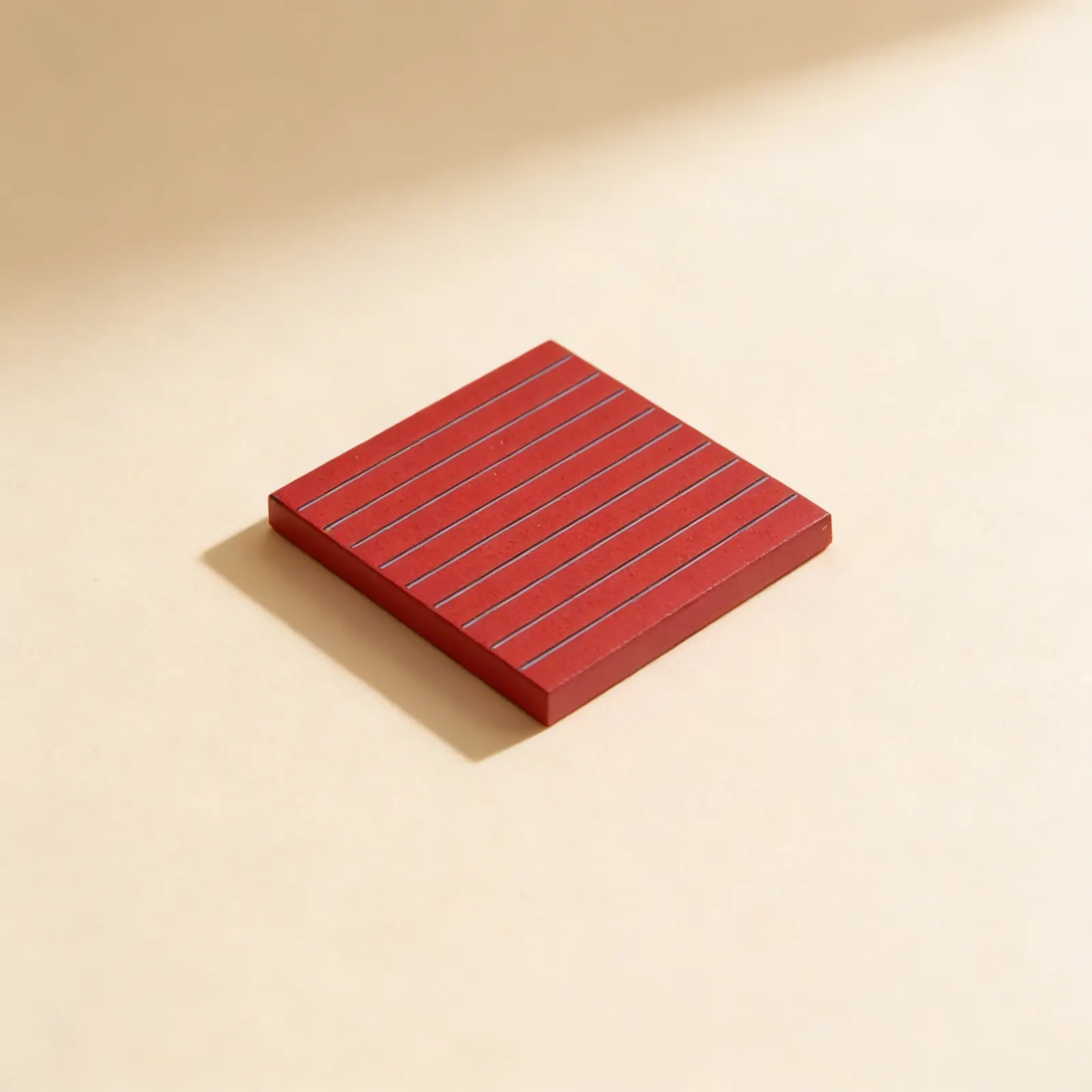Red Hierarchy Tablet: 50×50×5mm Mathematical Reference: Side view