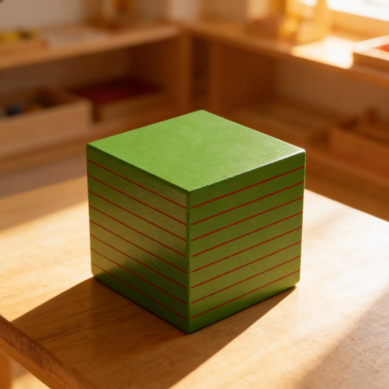 Number Hierarchy Cube: 50mm Wooden Thousand Representation: Child learning