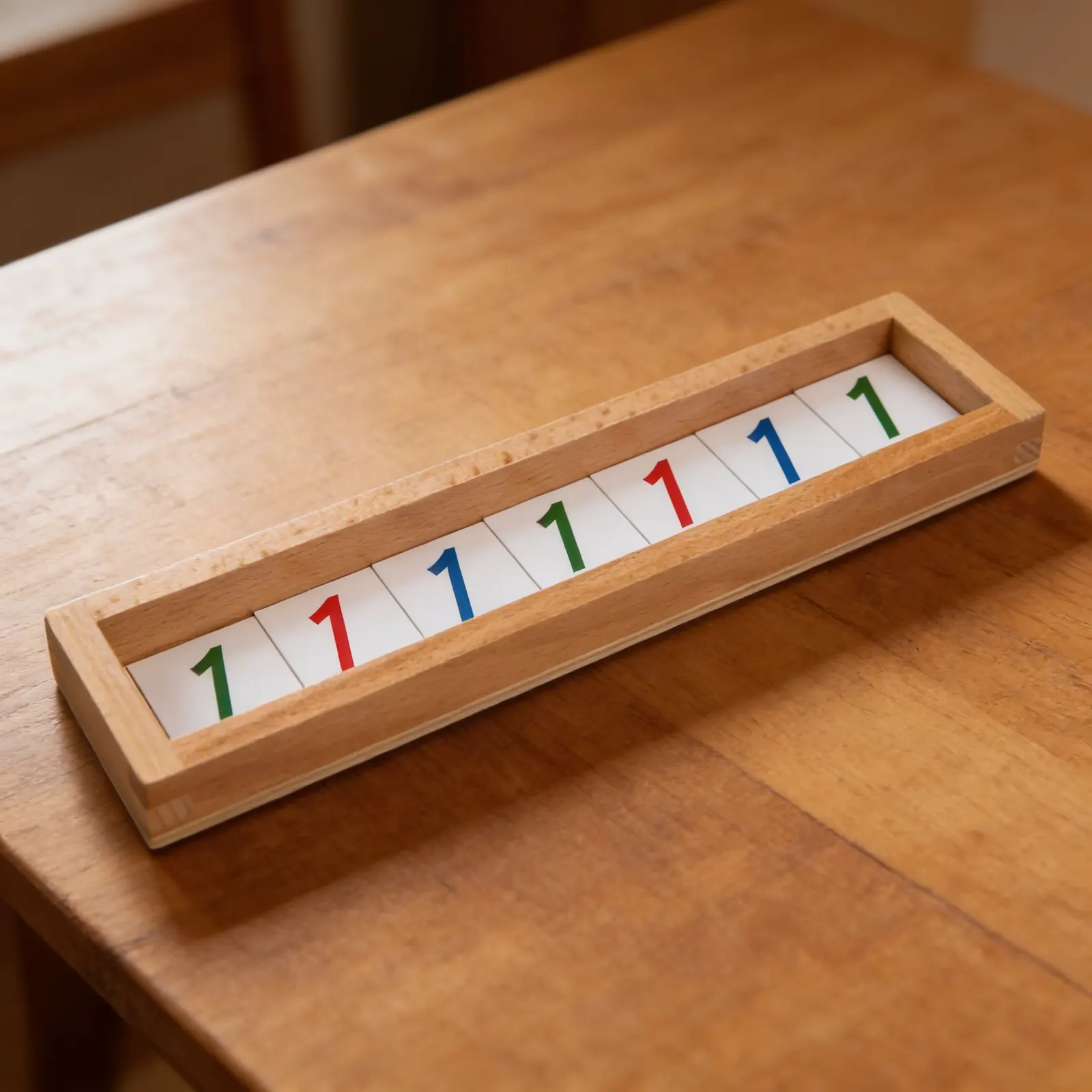 Geometric Hierarchy of Number: Number Cards in a Box: Detail view