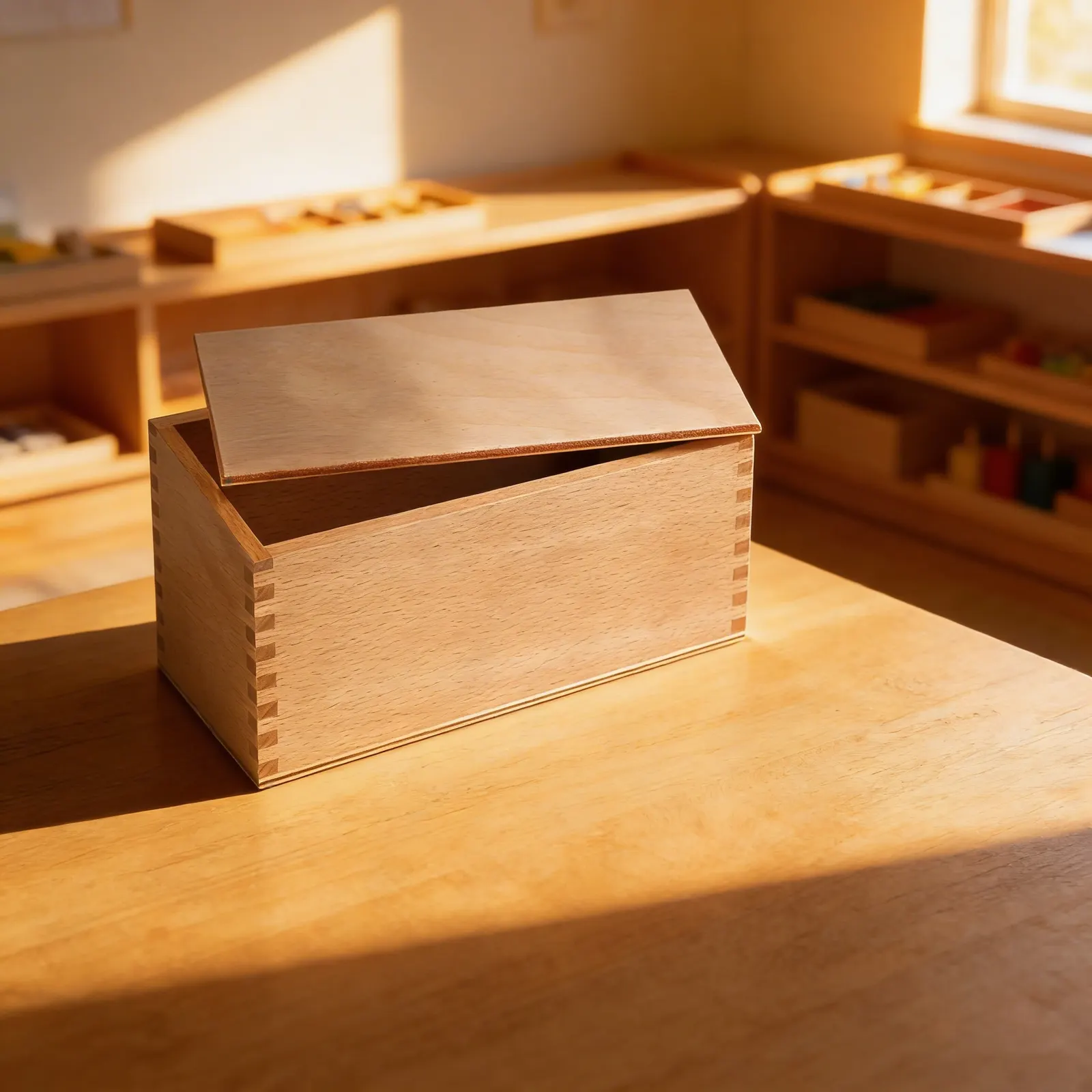Pin Flags Box: Wooden Storage for Geography Materials: Child learning