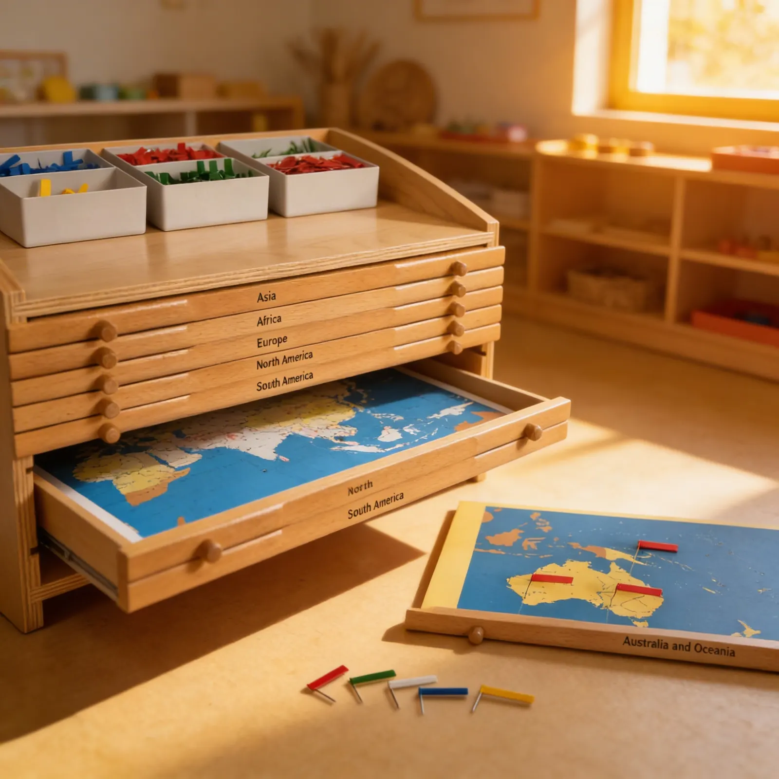 World Geography Cabinet: Complete Storage for Geography Lessons: Child learning