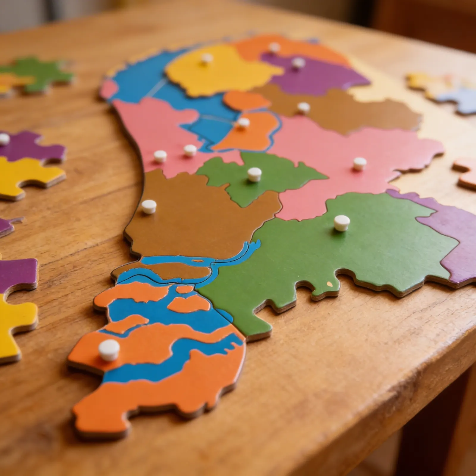 Puzzle mapa: Nizozemsko: Boční pohled