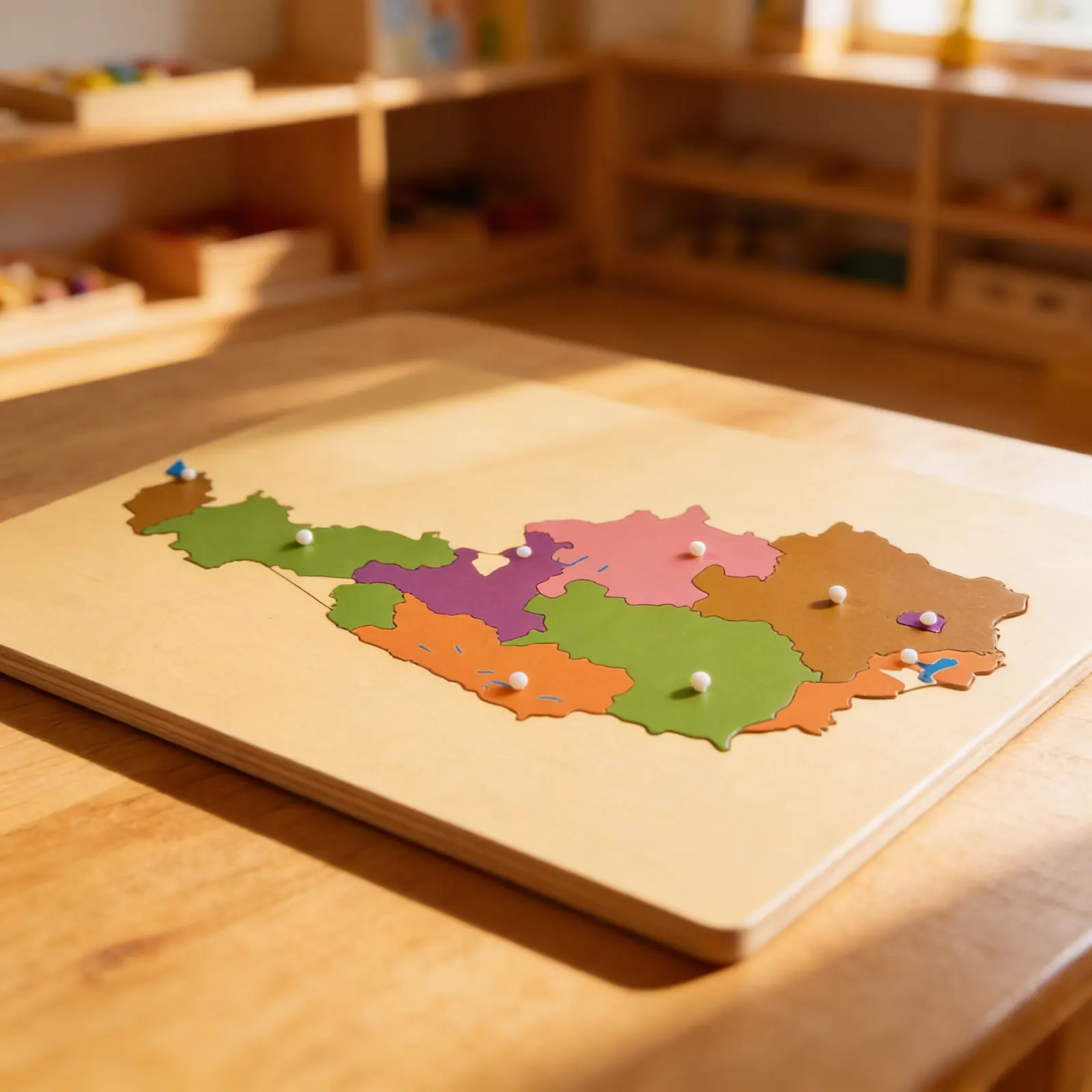 Puzzle mapa: Rakousko: Boční pohled