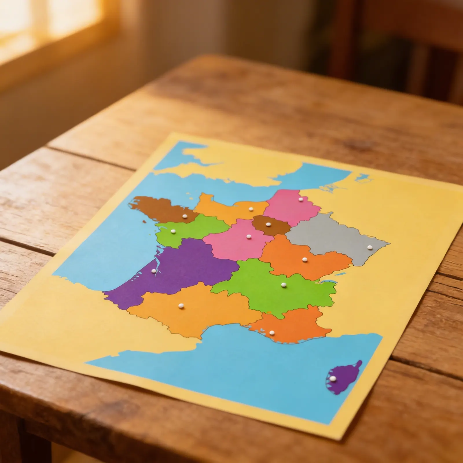 Puzzle mapa: Francie: Detailní pohled
