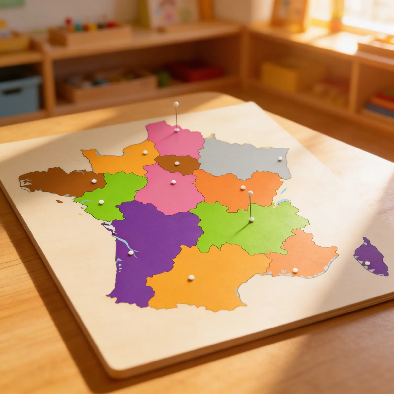 Puzzle mapa: Francie: Dítě při učení