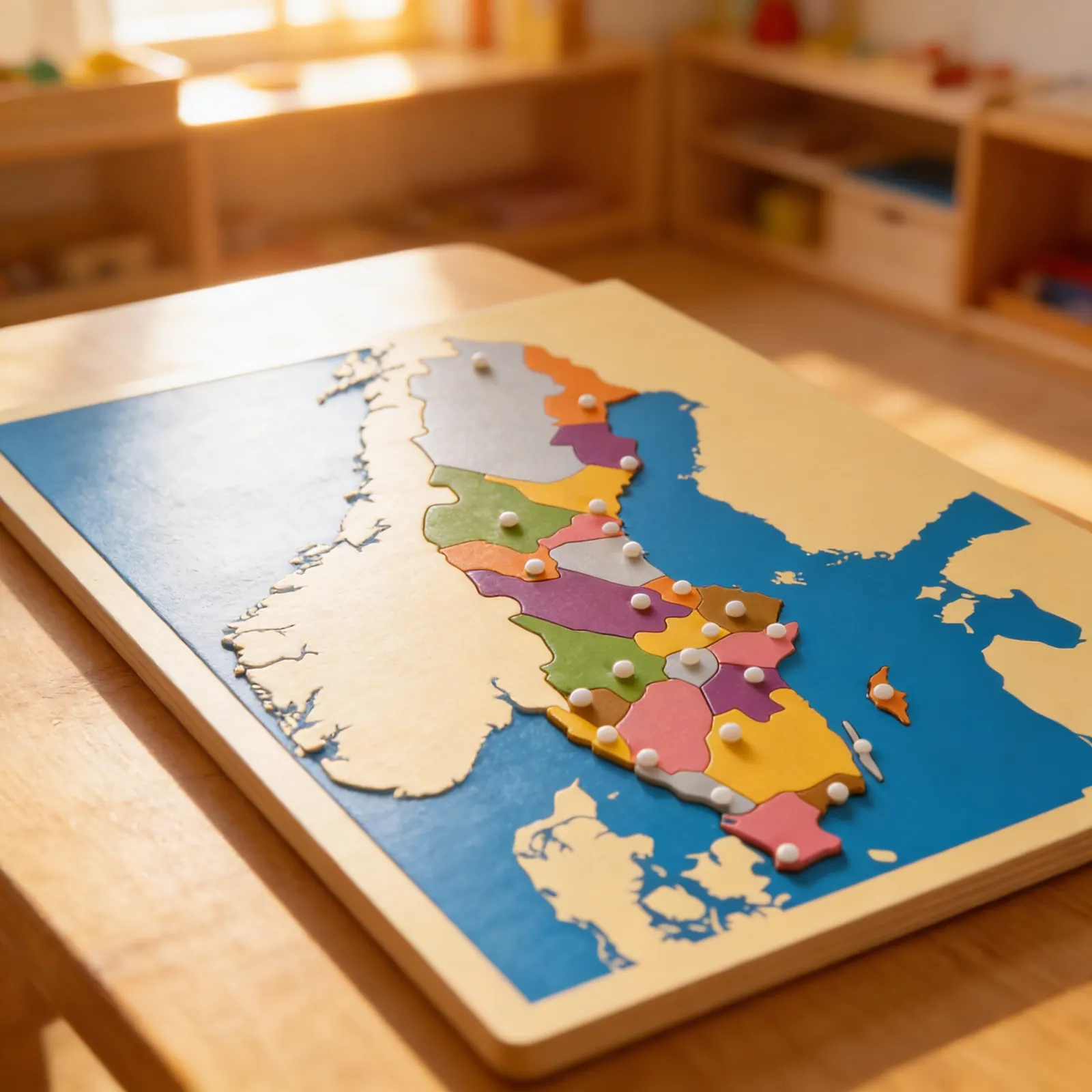 Puzzle mapa: Švédsko: Dítě při učení