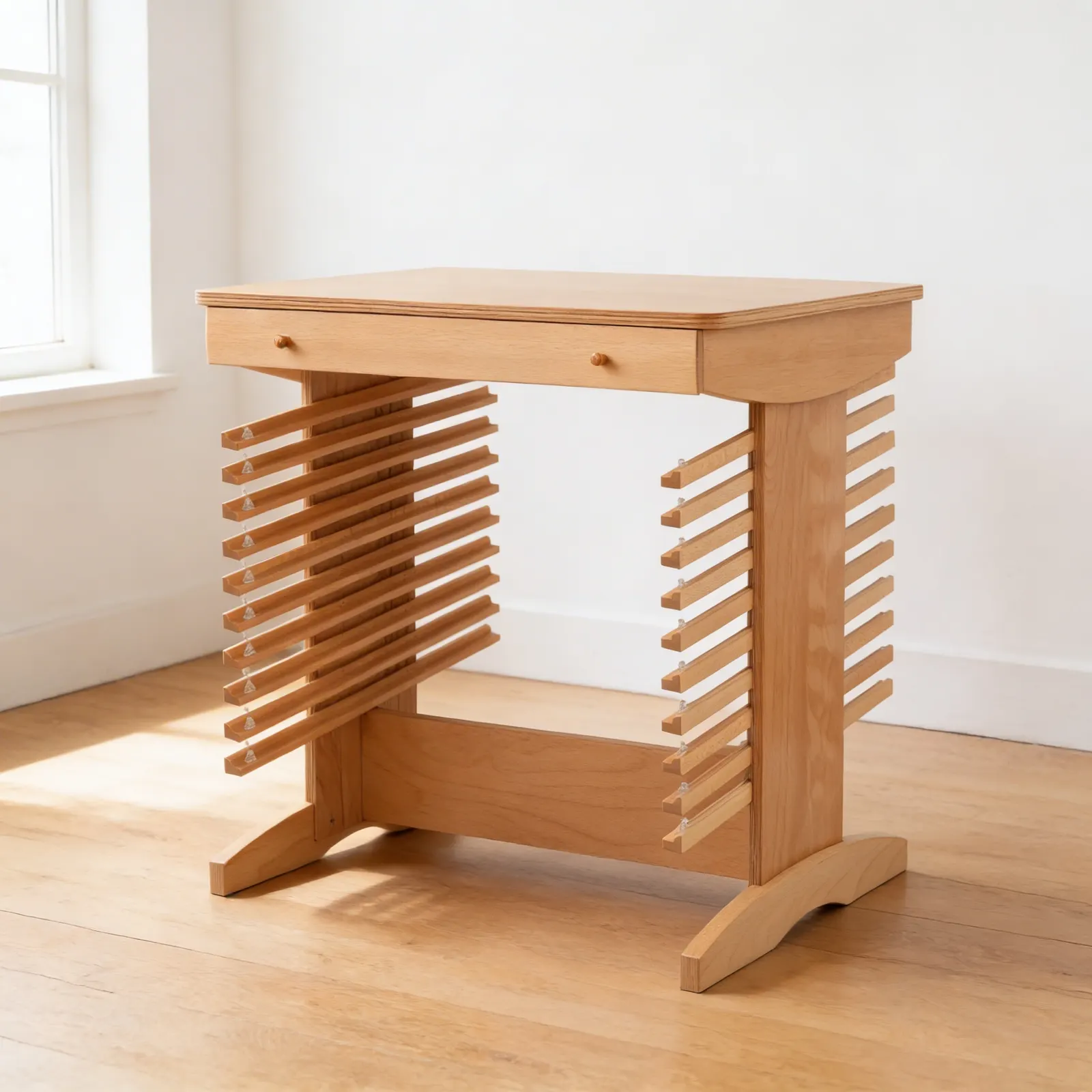 Puzzle Map Stand: Dedicated Storage & Display for Geography Maps: Side view