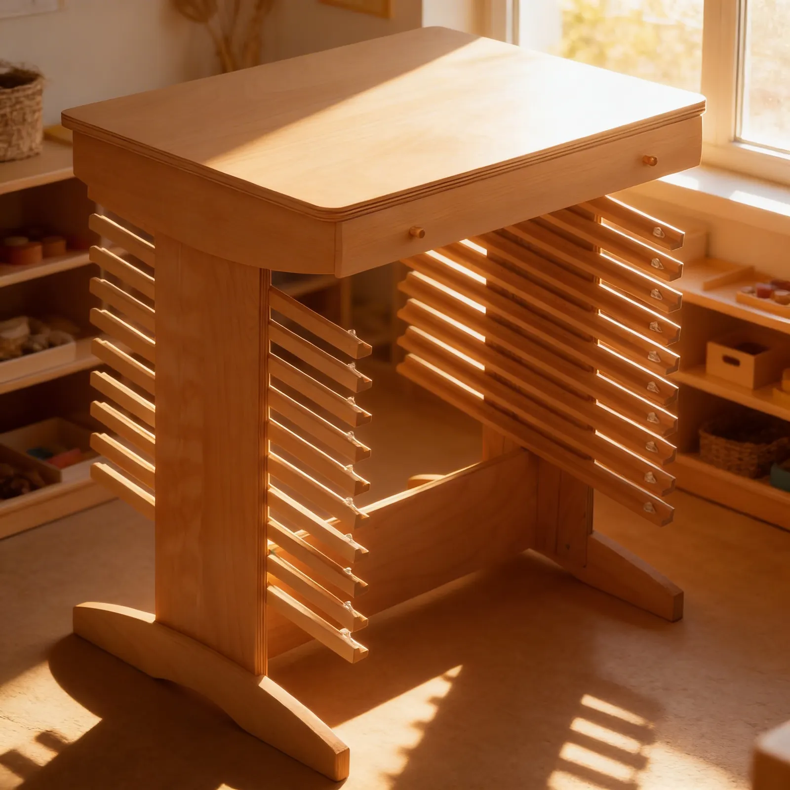 Puzzle Map Stand: Dedicated Storage & Display for Geography Maps: Child learning