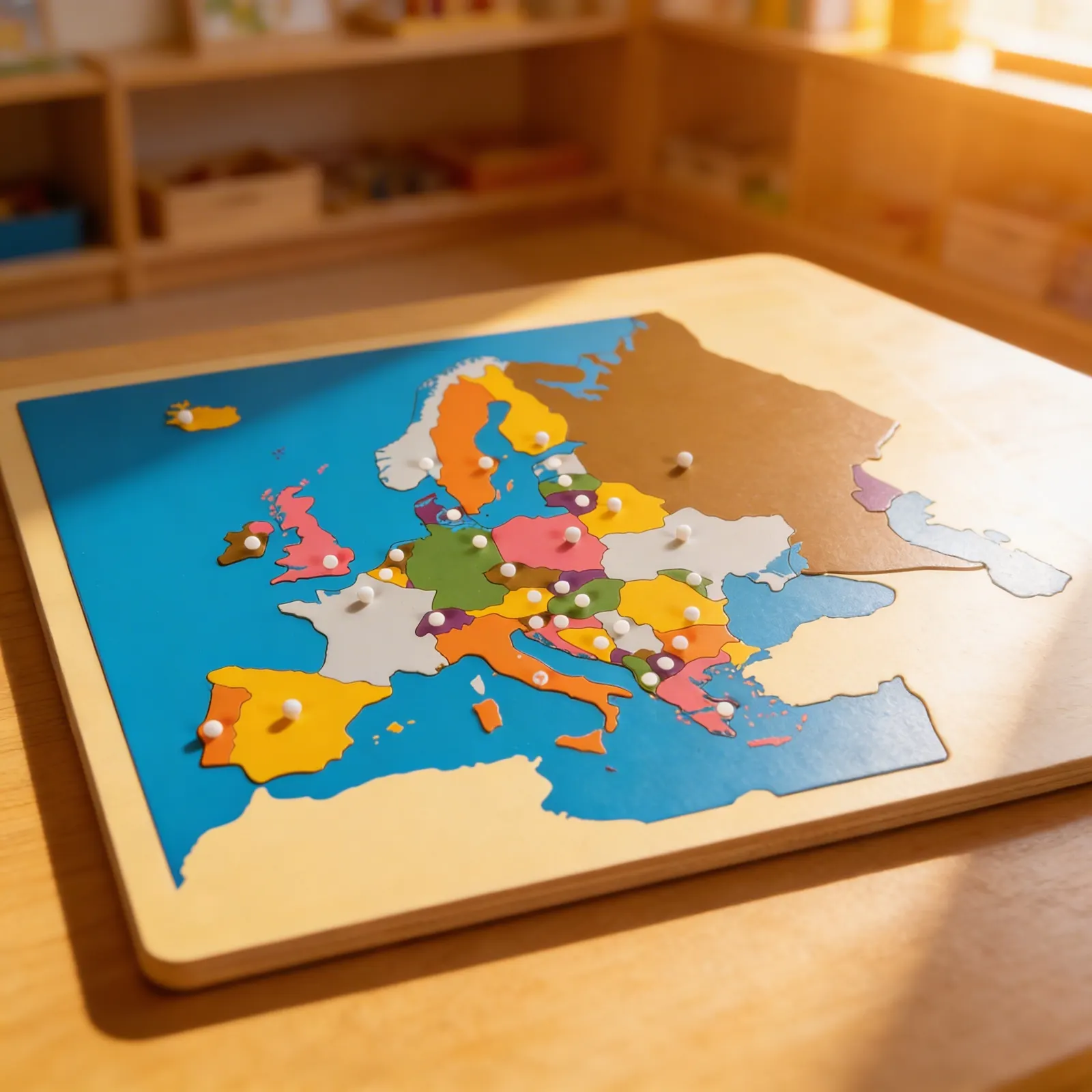 Puzzle mapa: Evropa: Dítě při učení